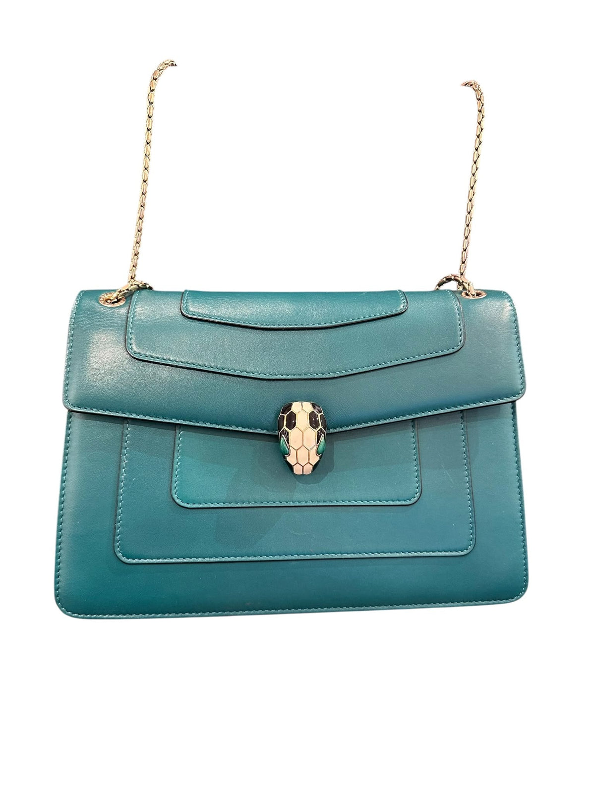 Bvgarli Serpenti Green Shoulder Bag