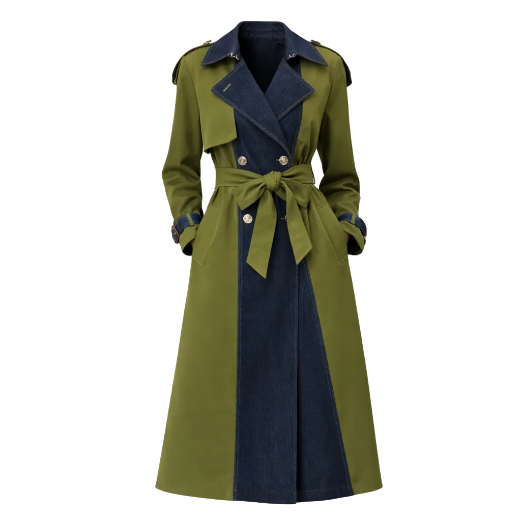 DENIM TRENCH COAT (معطف)"PAOLA"