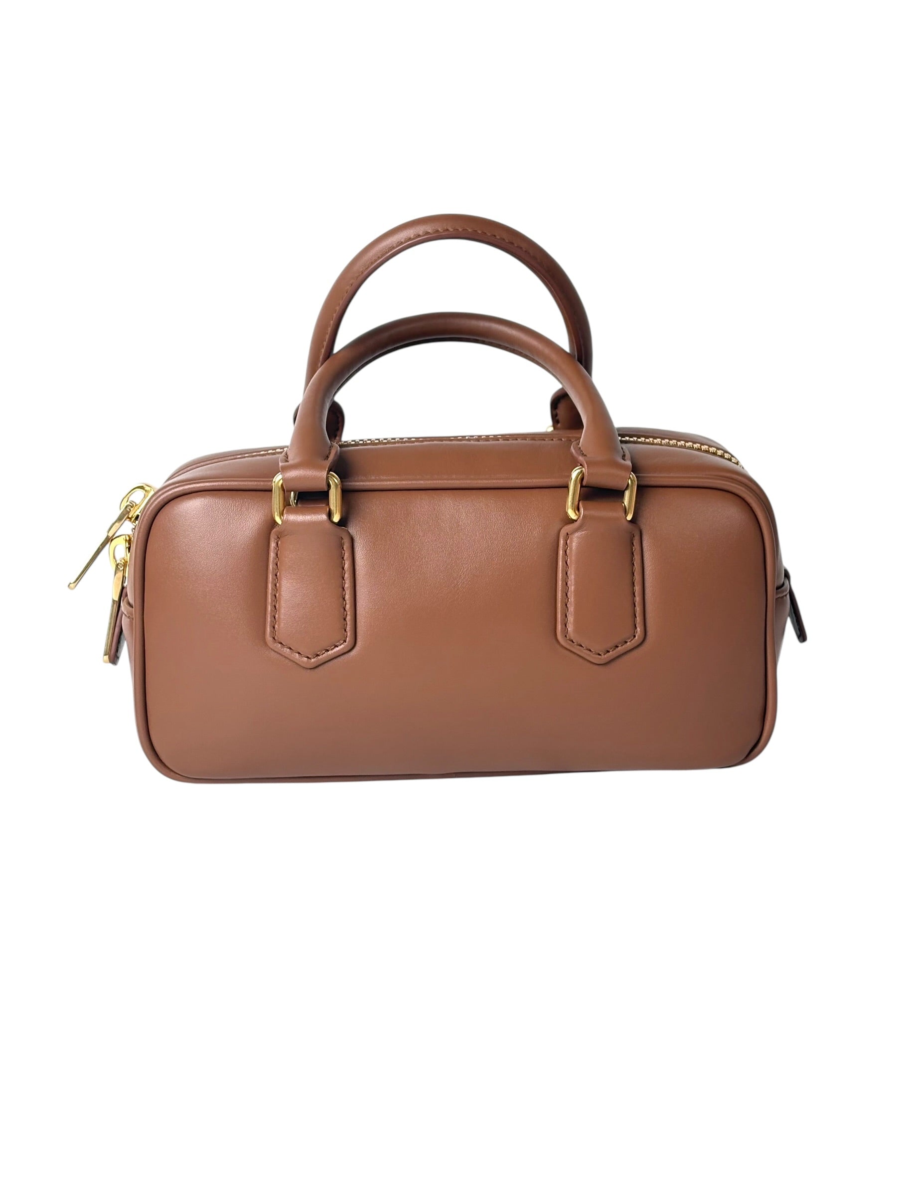 Miu Miu Arcadie Leather Mini Bag Cognac Colour