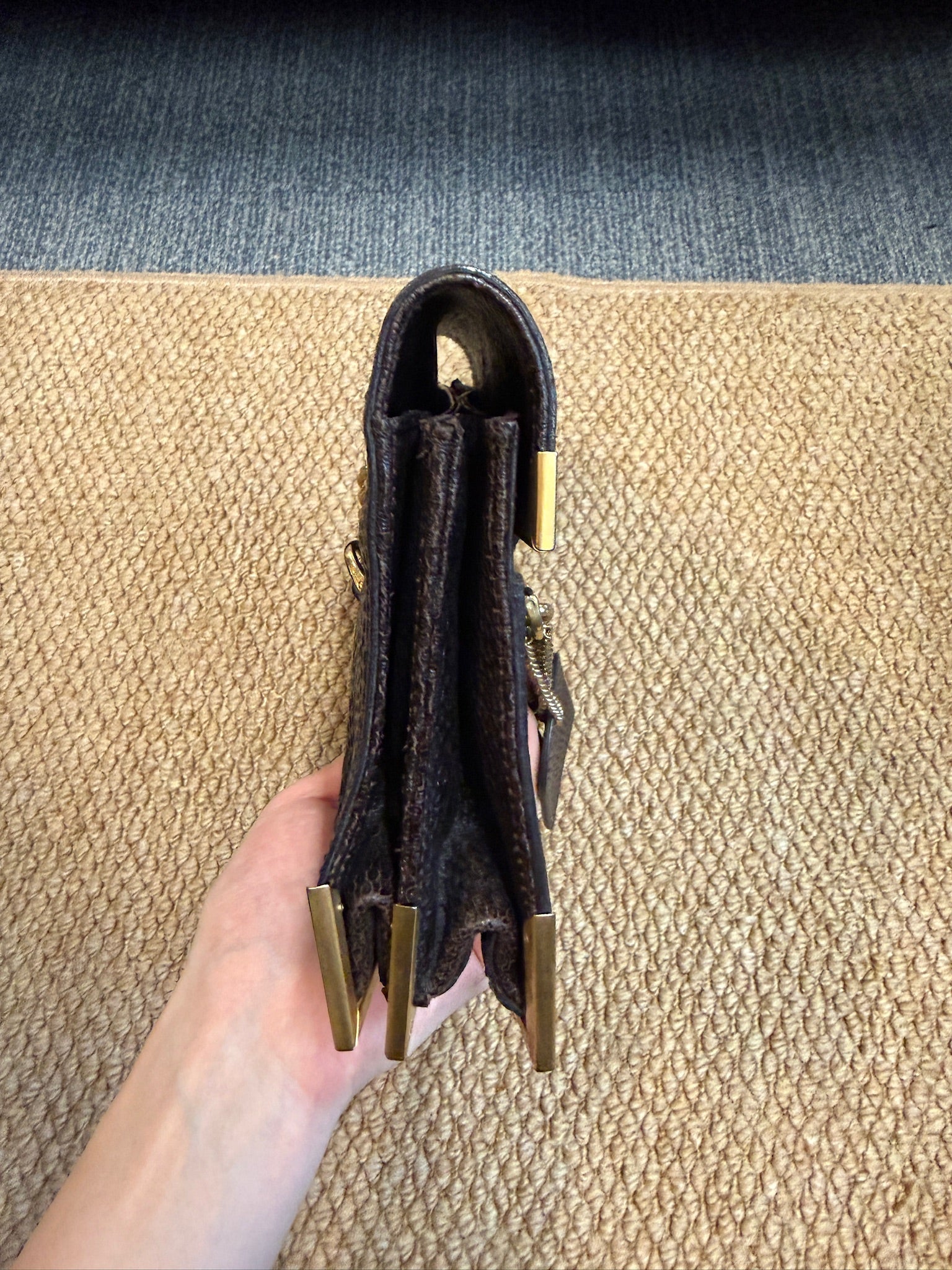 Fendi Peekaboo Mini Handbag with Chain Strap