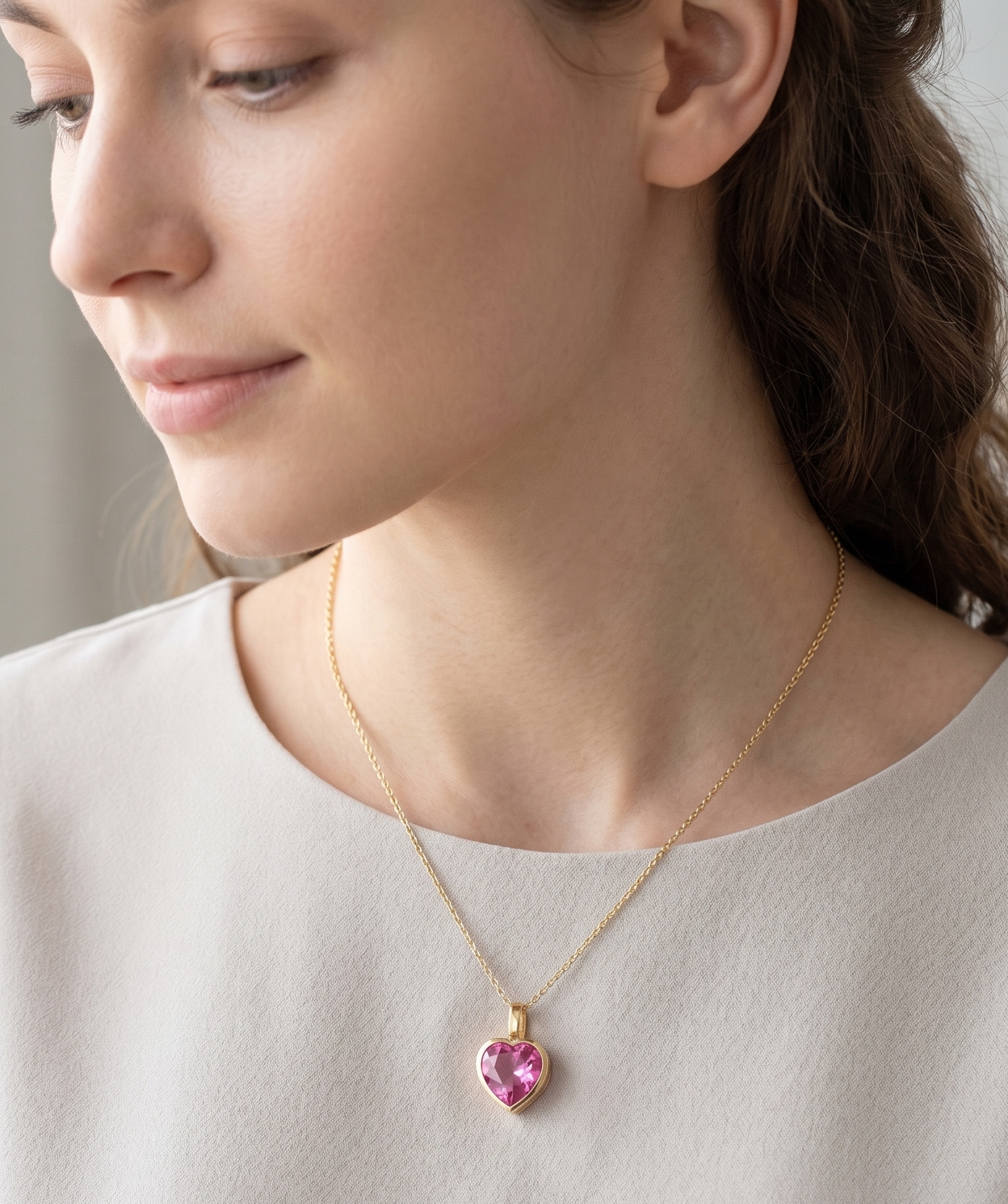 Heart Topaz Pendant DXBS6644