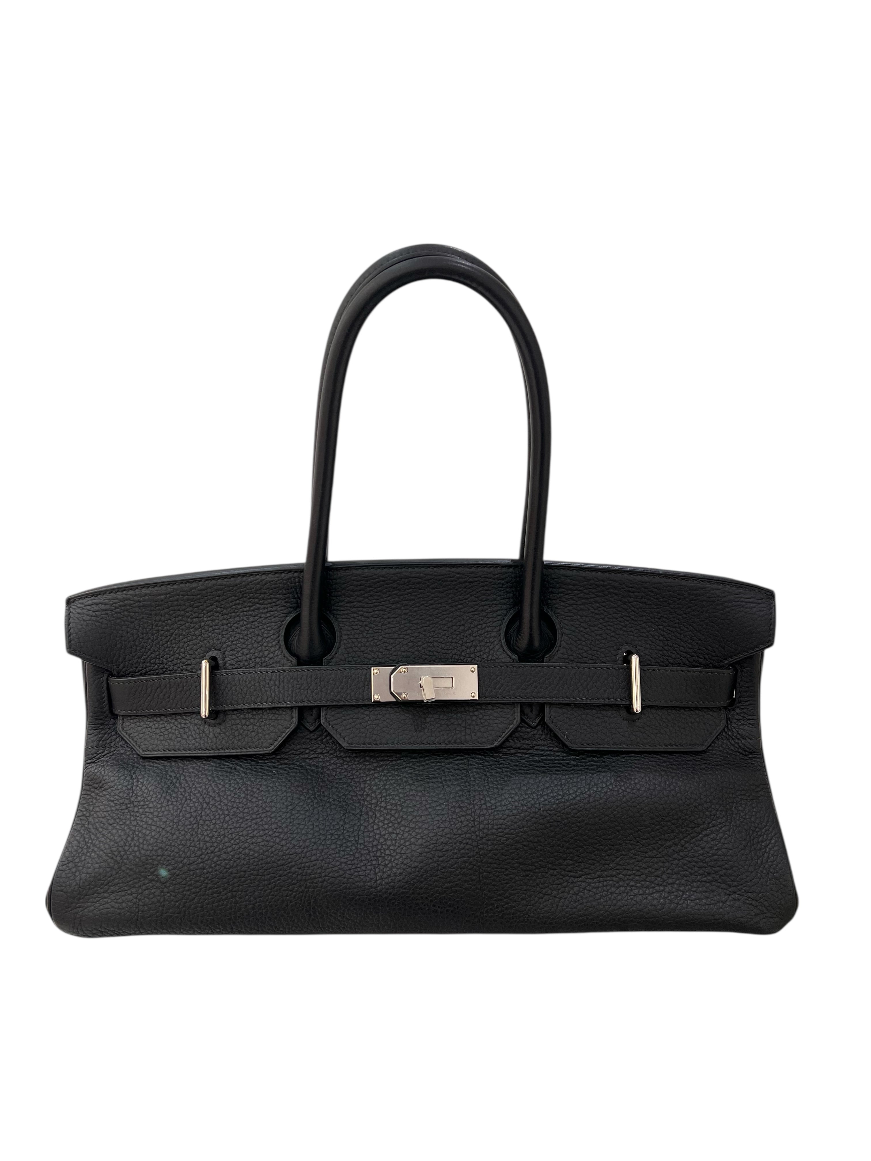 Hermes Shoulder Birkin 42 JPG Black Clemence PHW #O Y2011 SKC8298H
