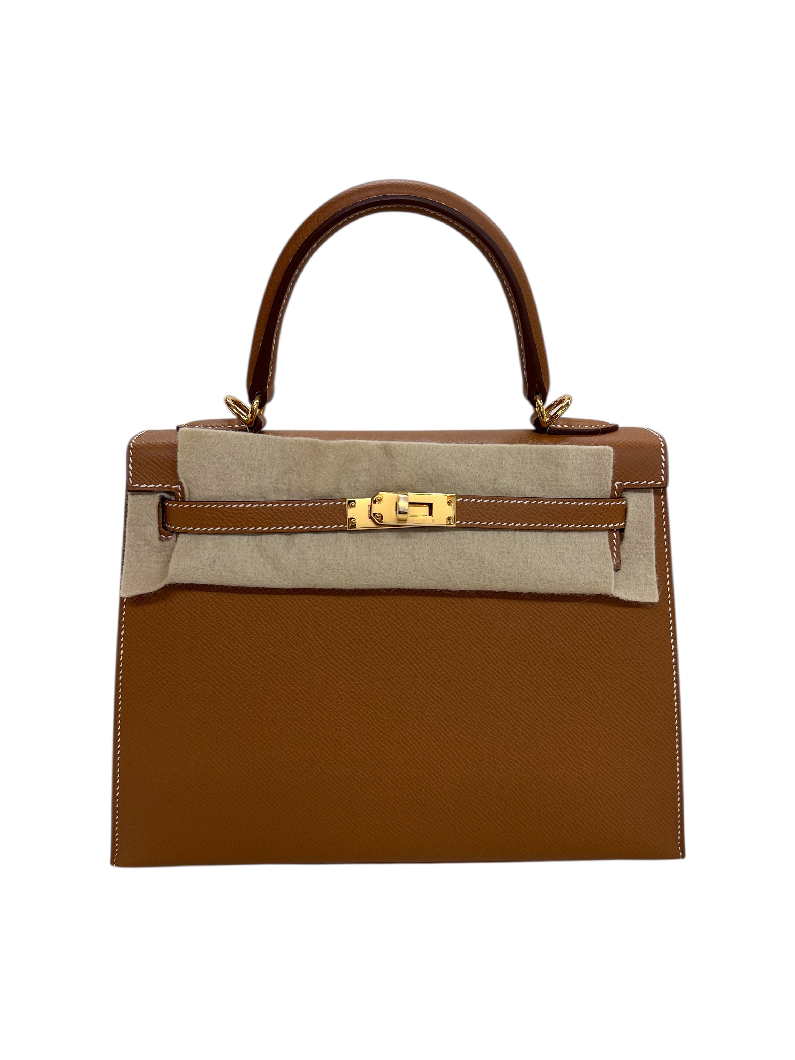 Hermes Kelly 25 Gold Epsom GHW #W SKCJB-298880
