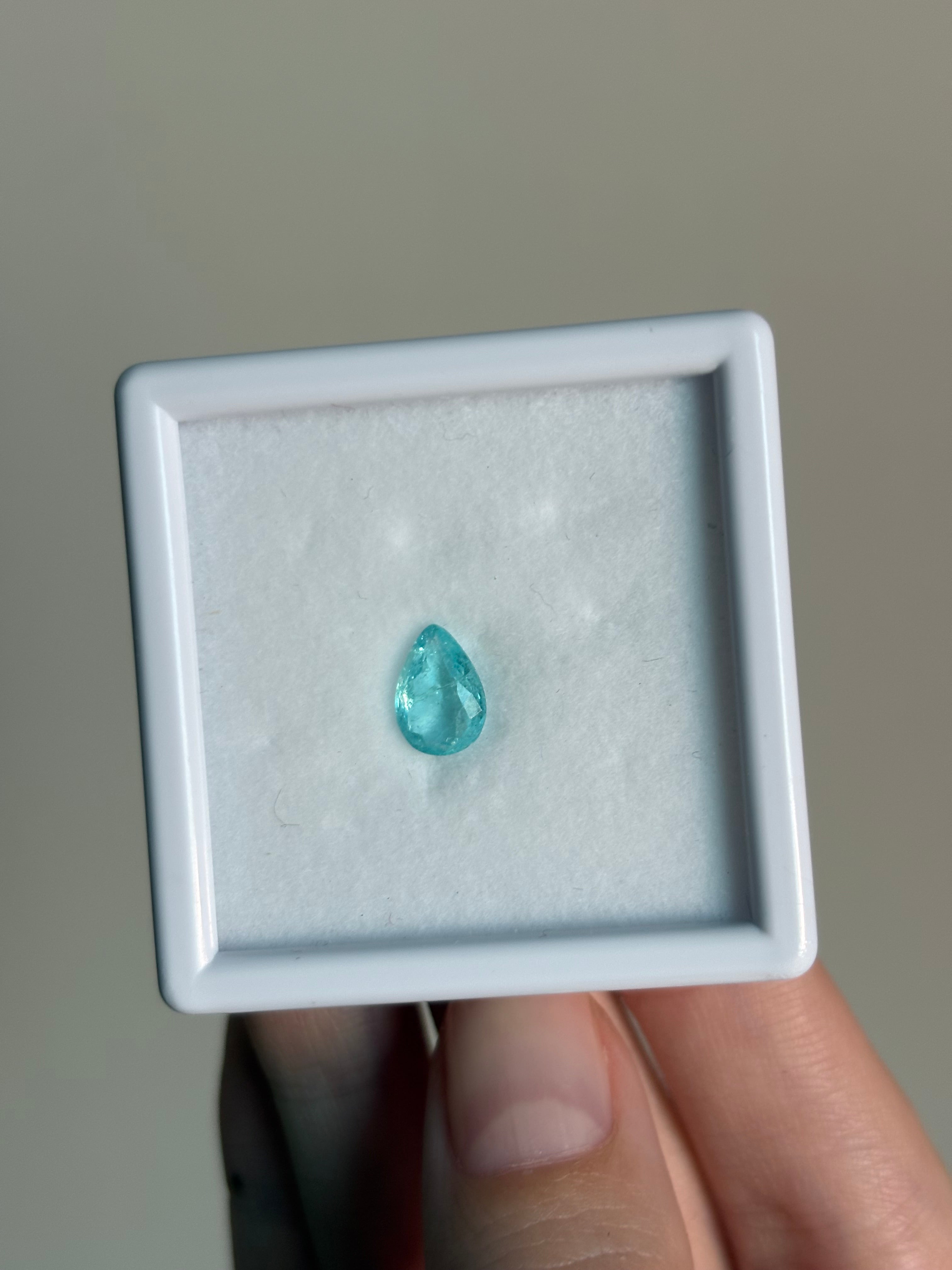 1.01ct Neon Blue Paraiba Pear DXBCS2581