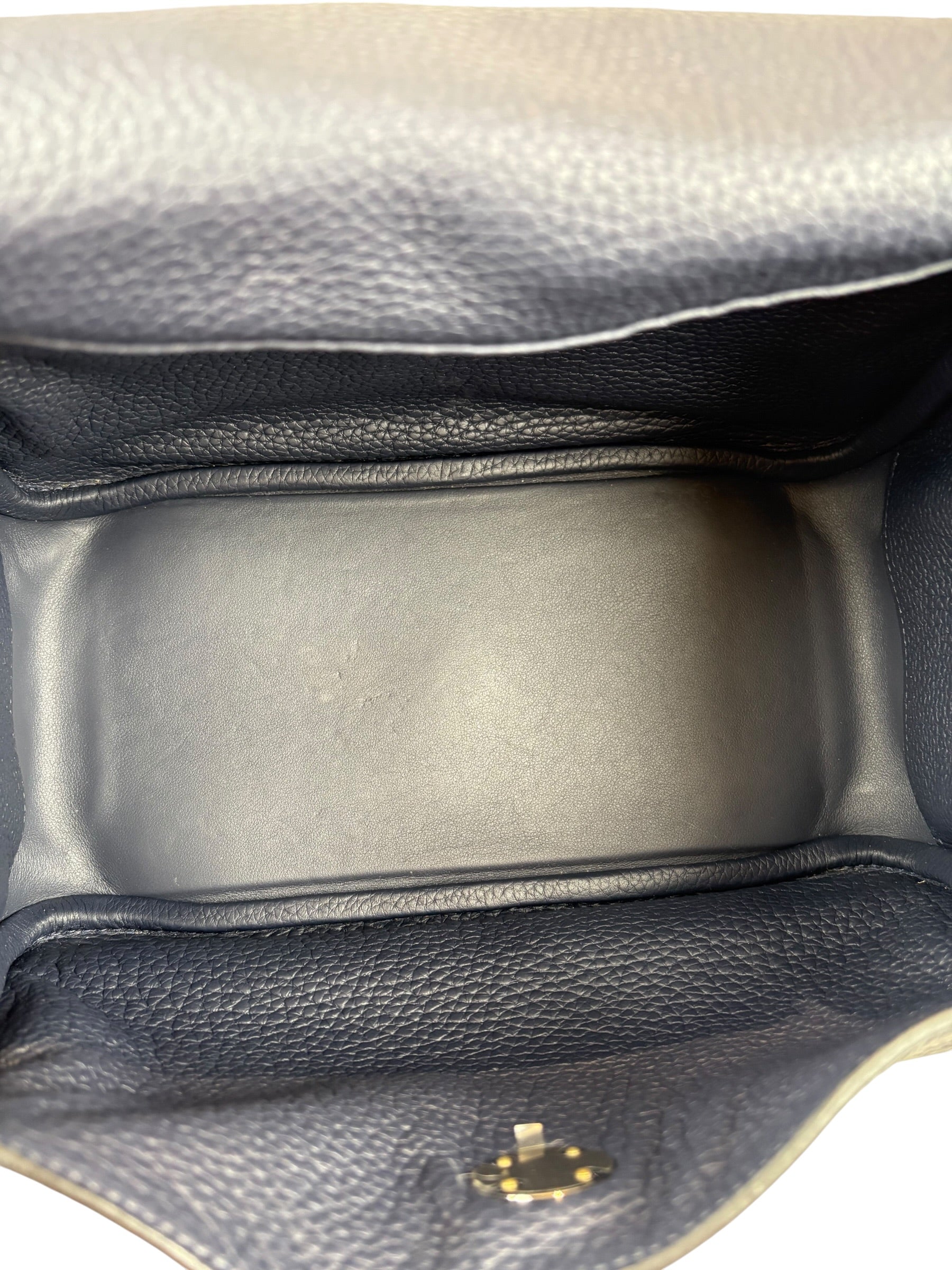 Hermes Lindy 26cm in Blue Nuit Bag - U Stamp