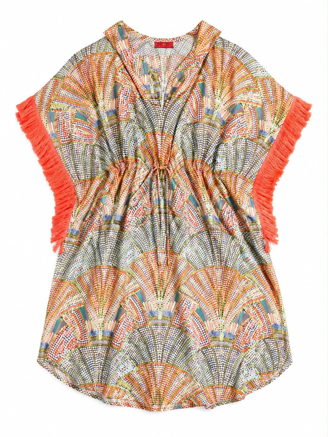 KAFTAN FRINGES MATHEO PEARLS ORANGE MCL11716