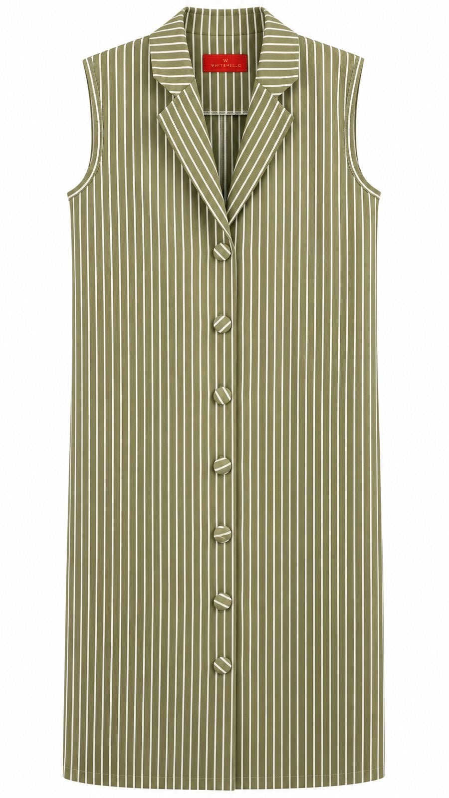 DRESS INES PINSTRIPES OLIVE MCL11396