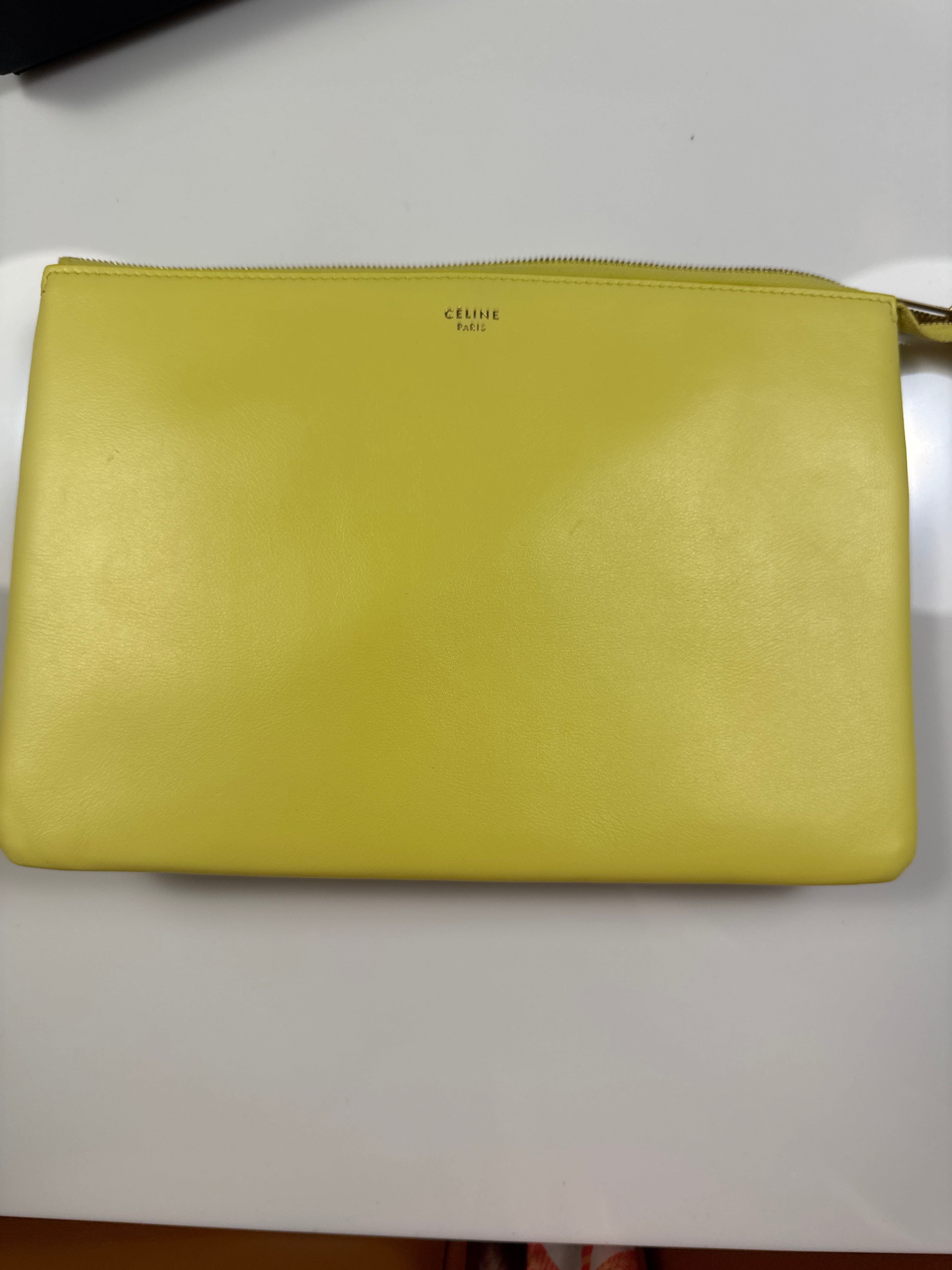 Celine Clutch Bag Yellow DXBS6342