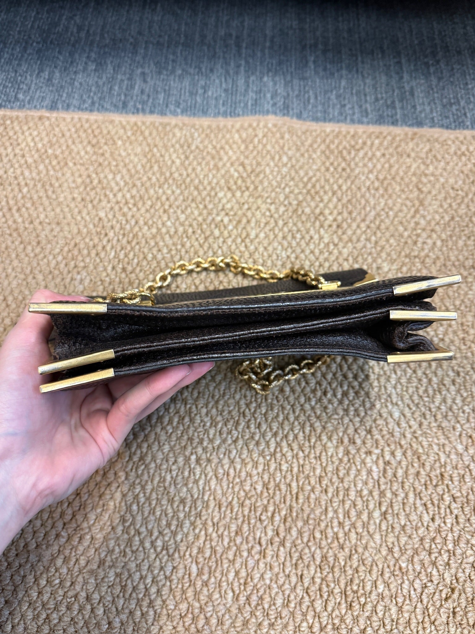 Fendi Peekaboo Mini Handbag with Chain Strap