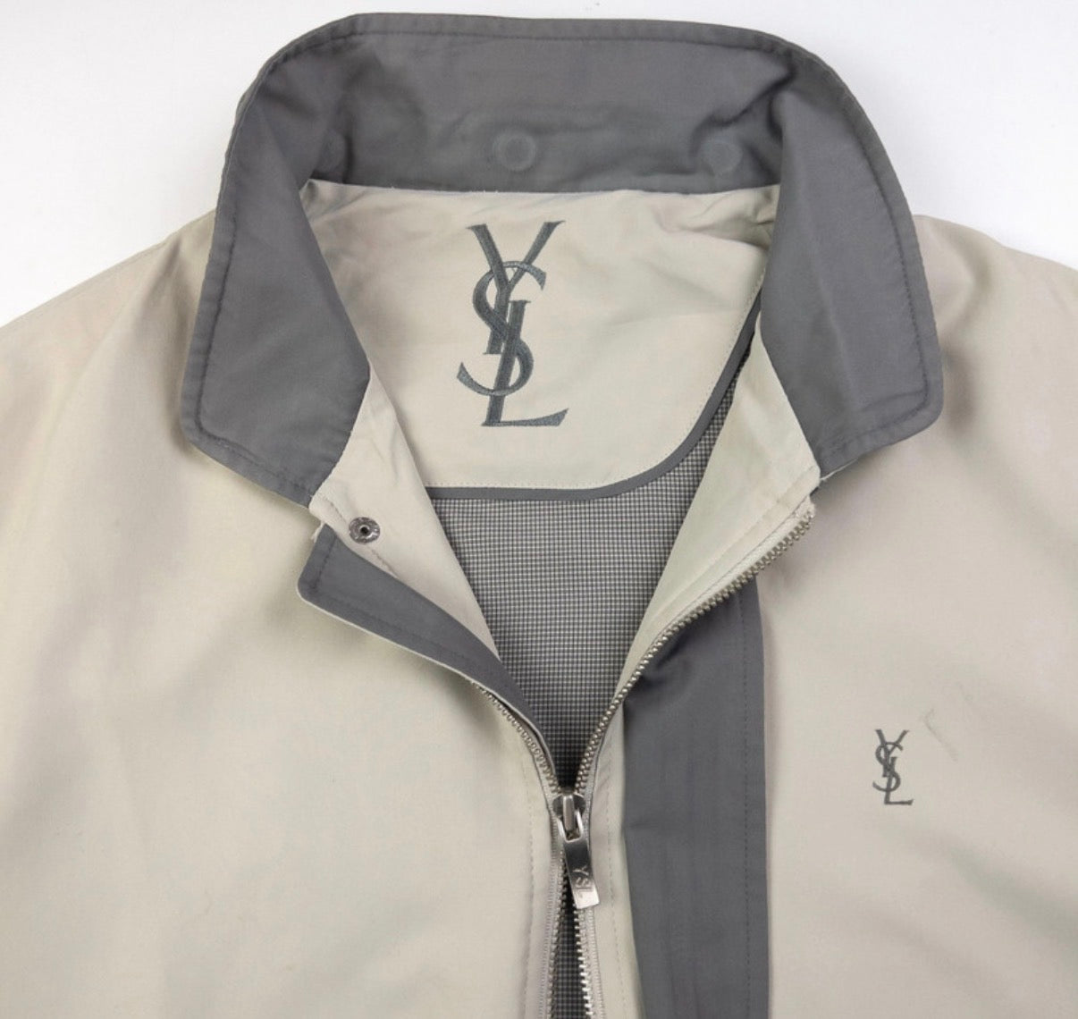 Vintage YSL Yves Saint Laurent Harrington Jacket Size L DBXM0028