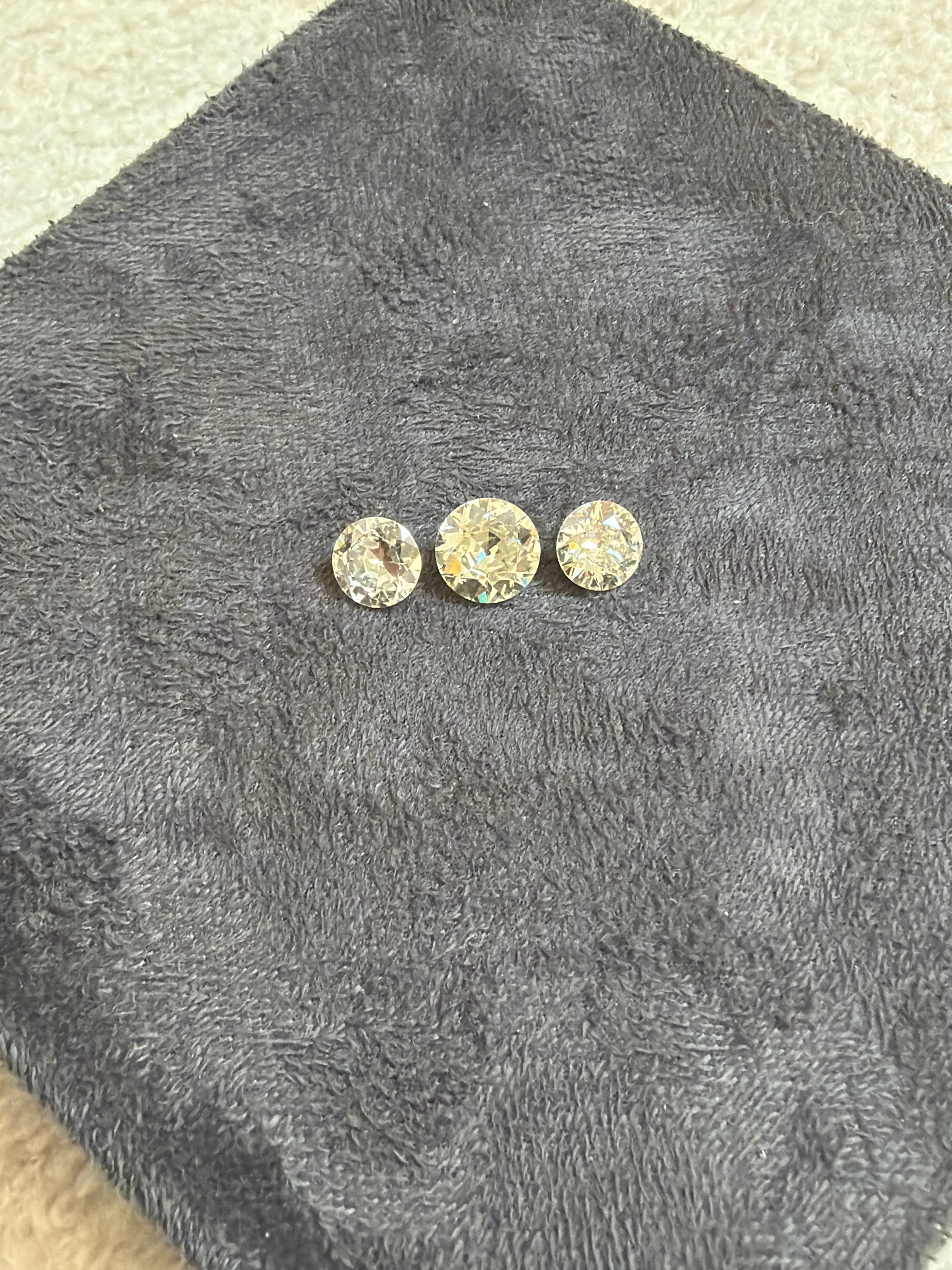 3.52CT OLD EUROPEAN CUT HIJ COL VS/SI DIAMONDS FOR RING ANC1840