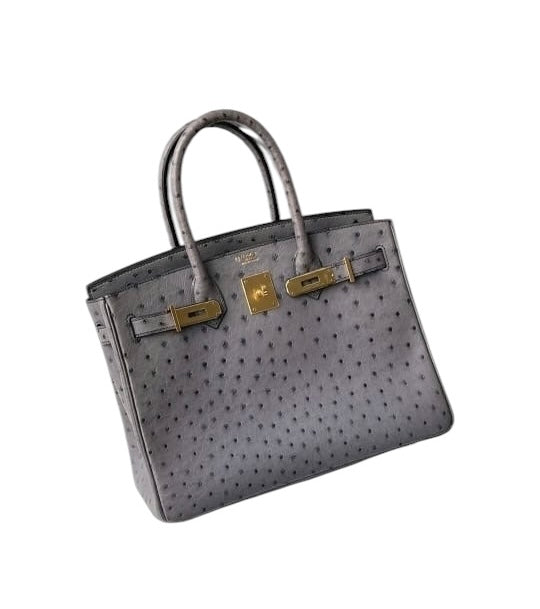Hermes Birkin 30 Gris Perle/Mykonos GHW SYCYB1093