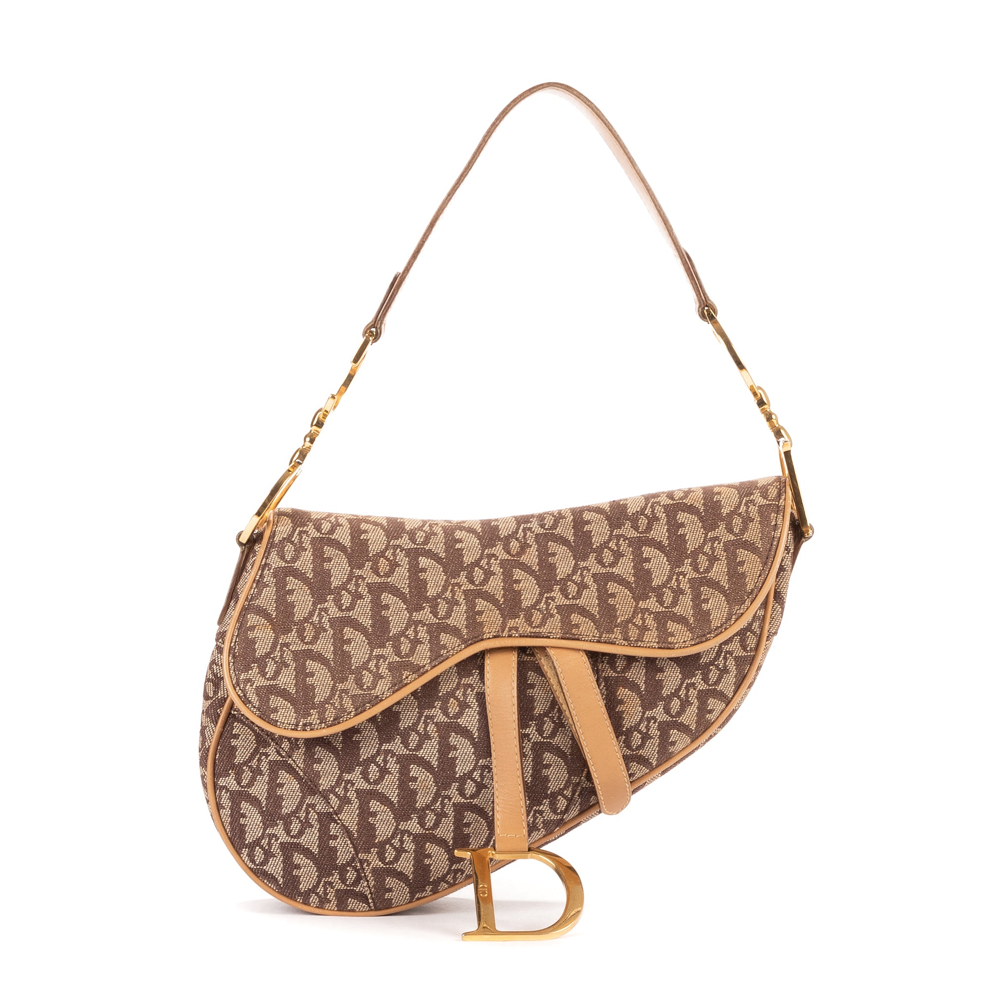 Dior Saddle Oblique 0 Brown Diorissimo Oblique Canvas EAH1746