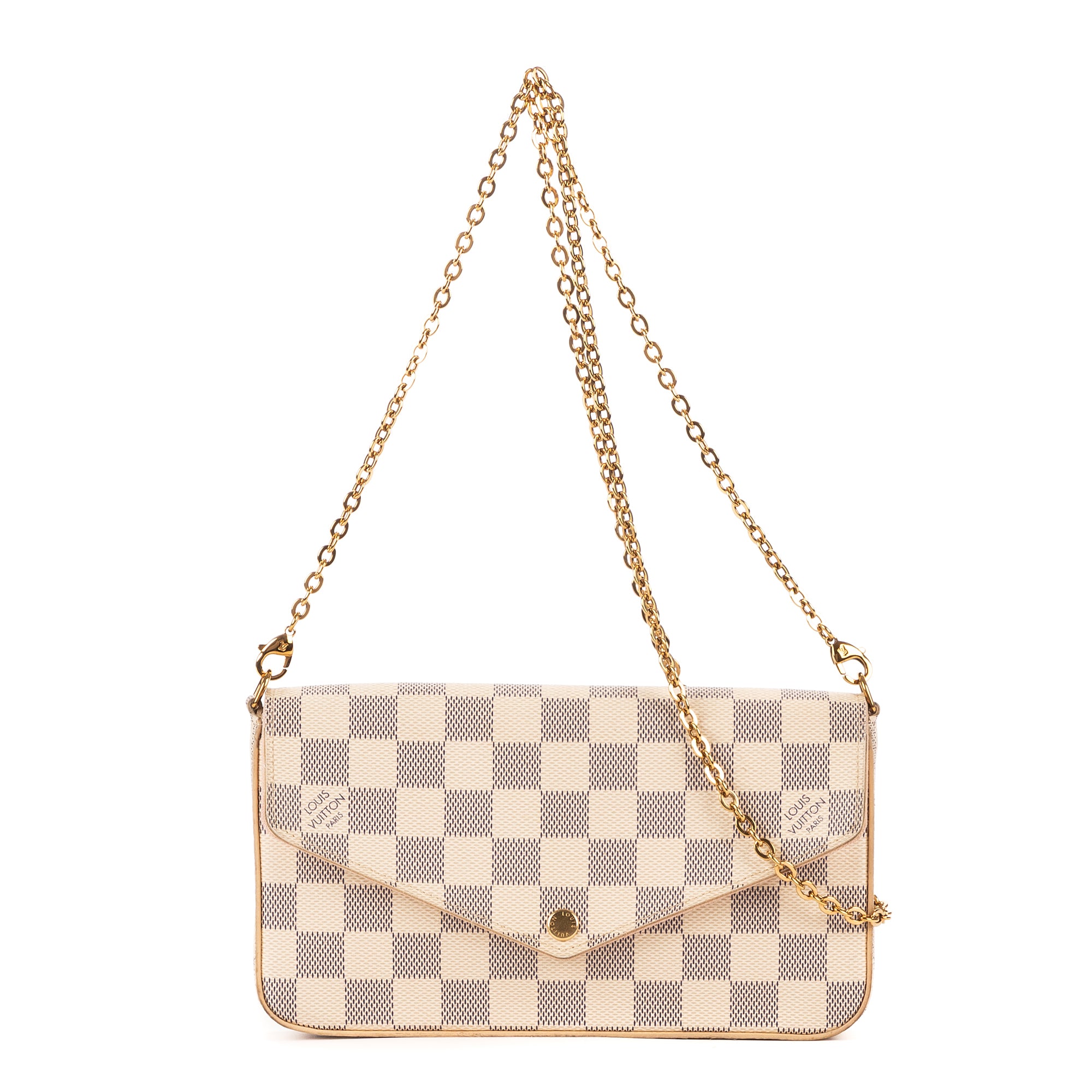Louis Vuitton Pochette Félicie 0 White Damier Azur EAH3249