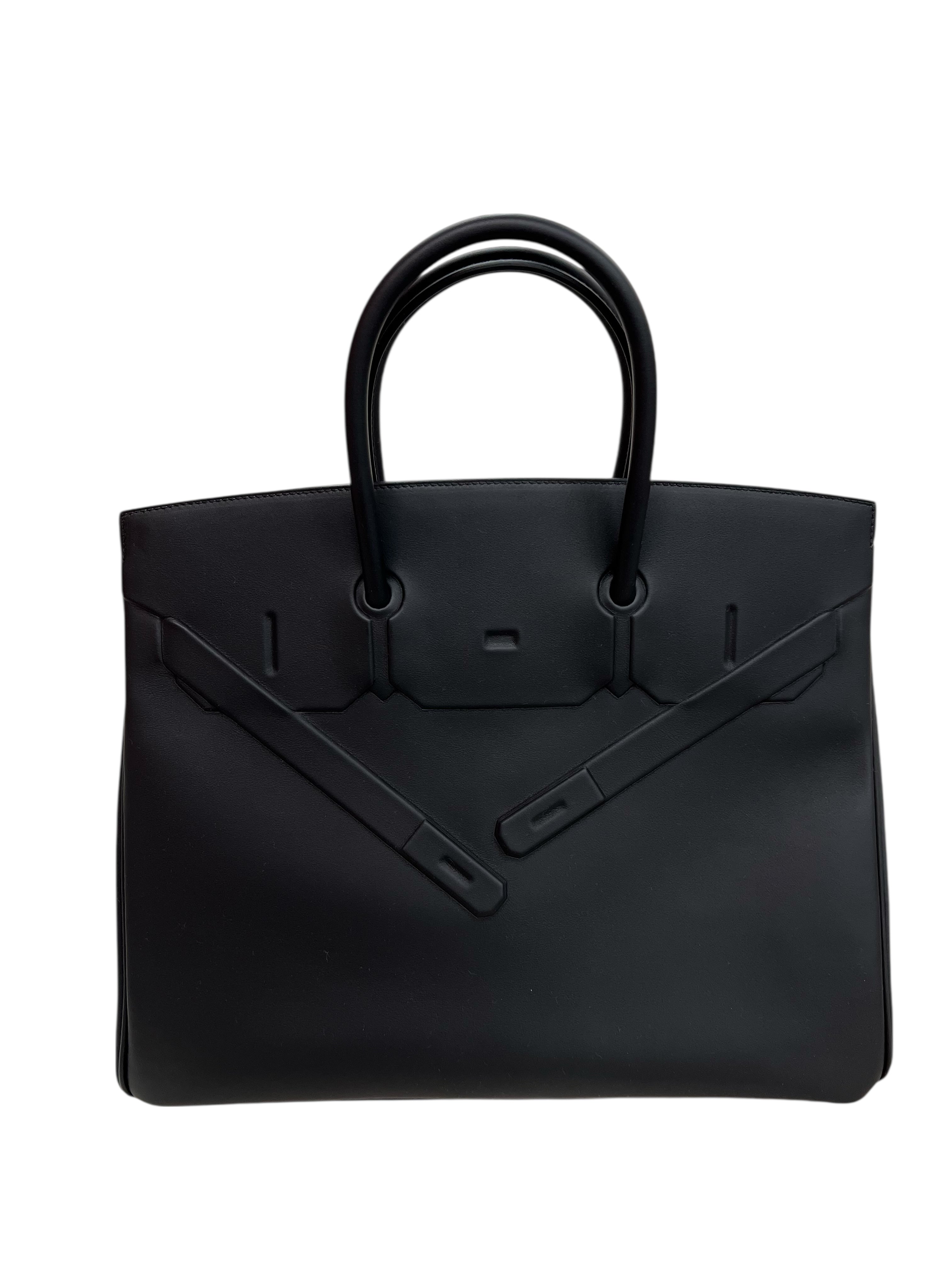 Hermes Birkin 35 Shadow Black Swift PHW #K SKCJB-294015
