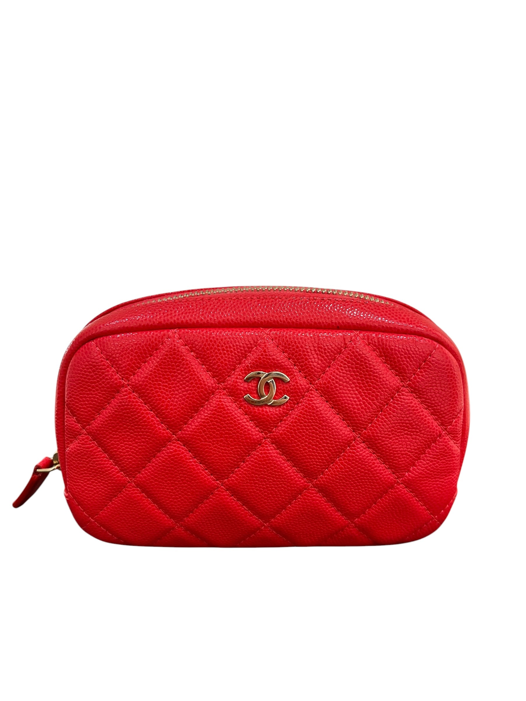Chanel Small Pouch Red Caviar GHW SYC1669