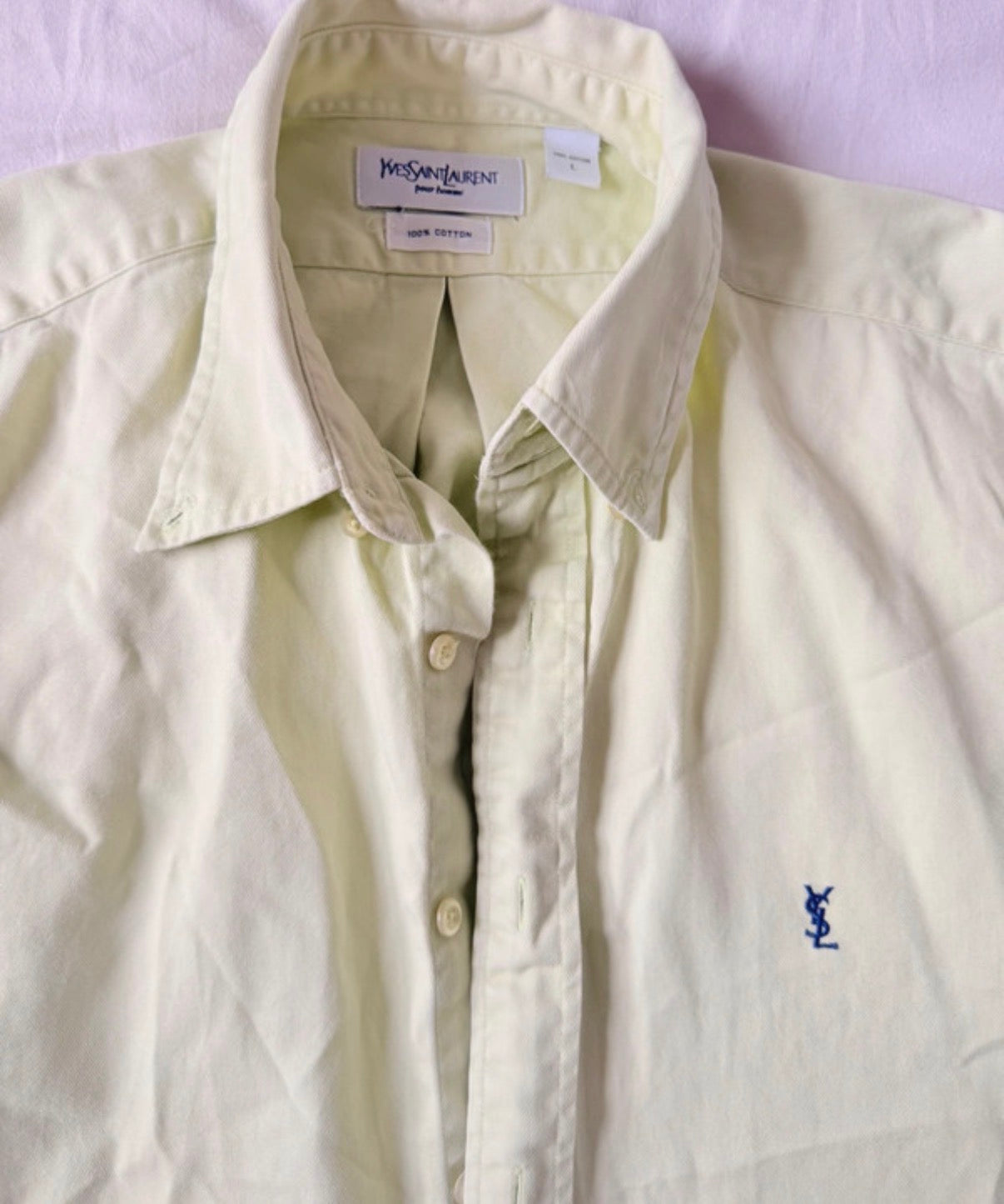 Yves Saint Laurent YSL vintage long sleeve button down shirt M DBXM0049