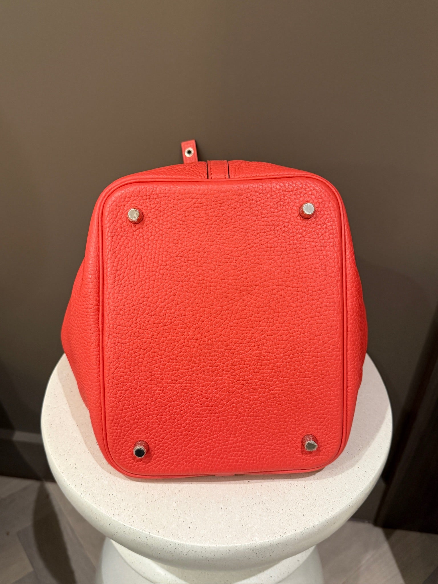 Hermès Picotin Lock 22 Clemence Rose Jaipur Palladium Hardware Stamp C