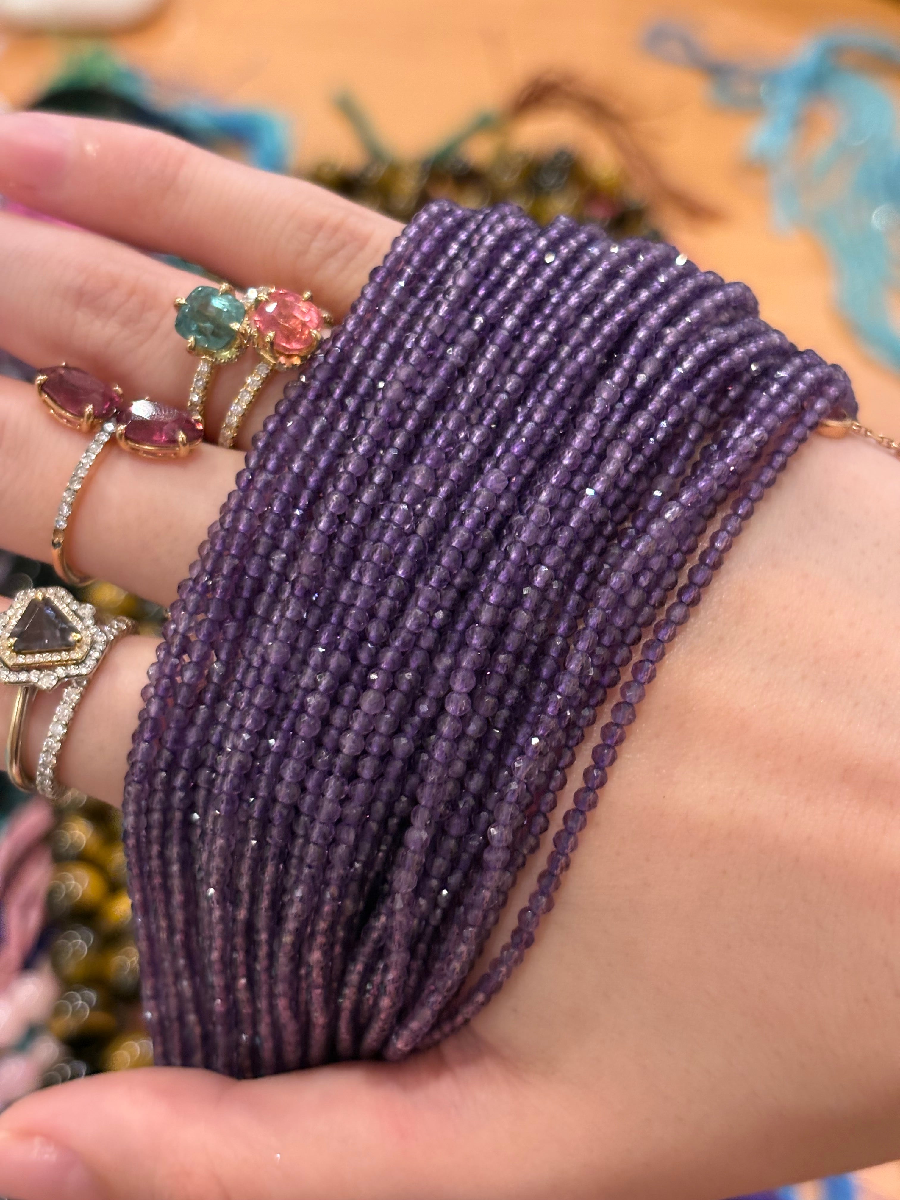 Amethyst Faceted Beads DXBCS4491