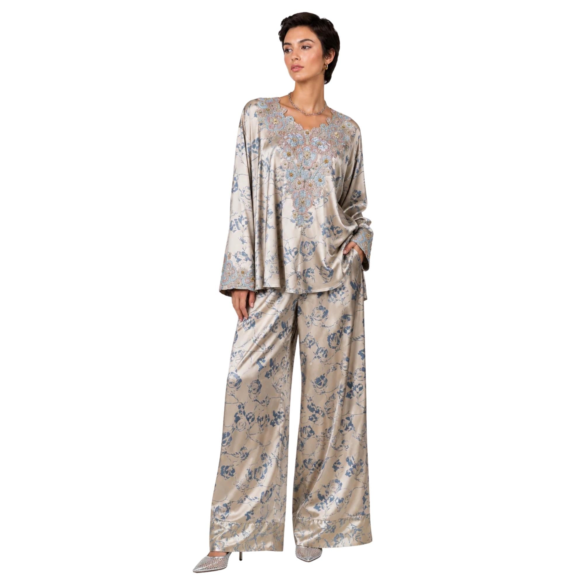 EMBROIDERED TWO-PIECE SET “SCHEHERAZADE BLOOM”
