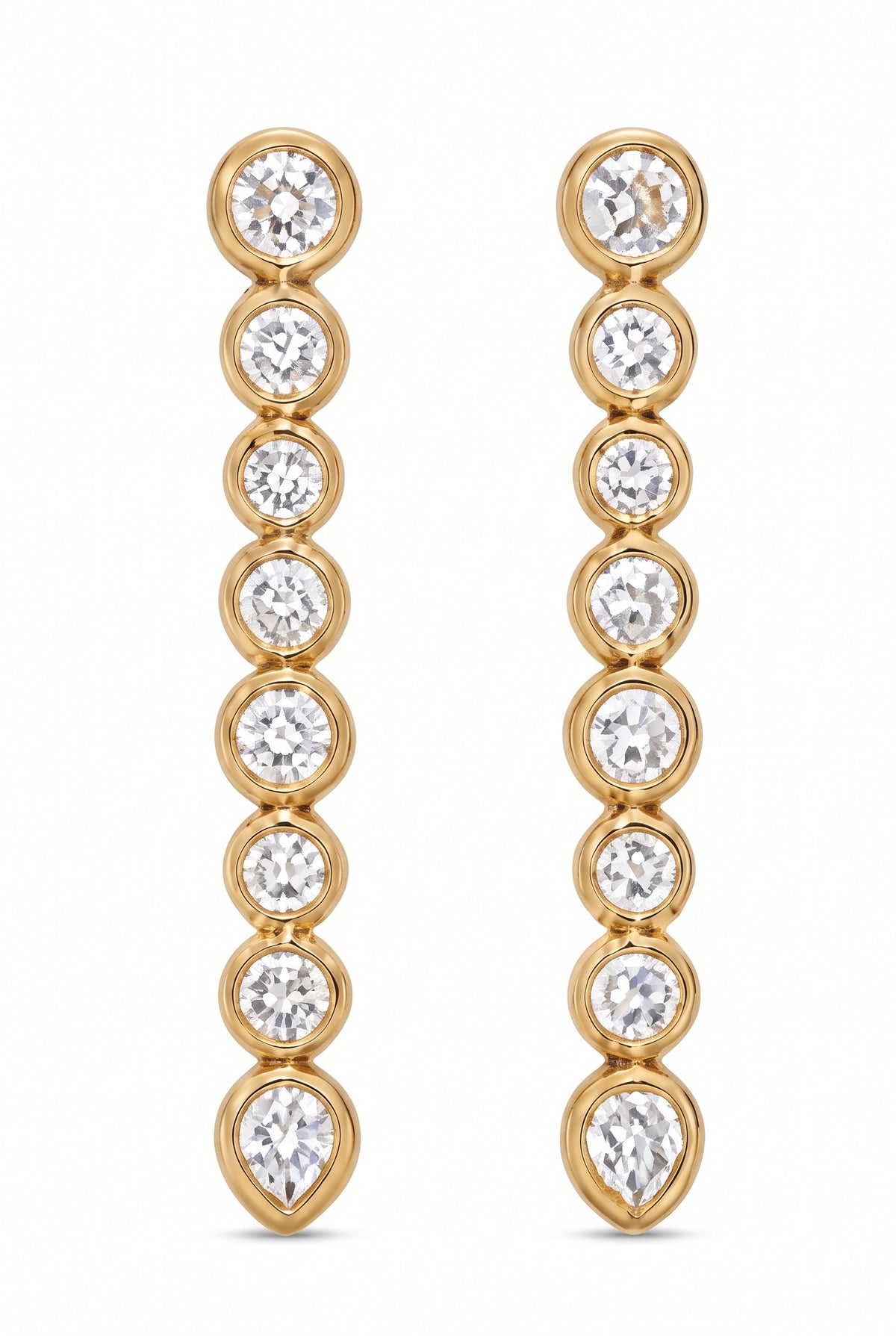 18K Bubble Line Earrings SETTING ONLY SABSET088