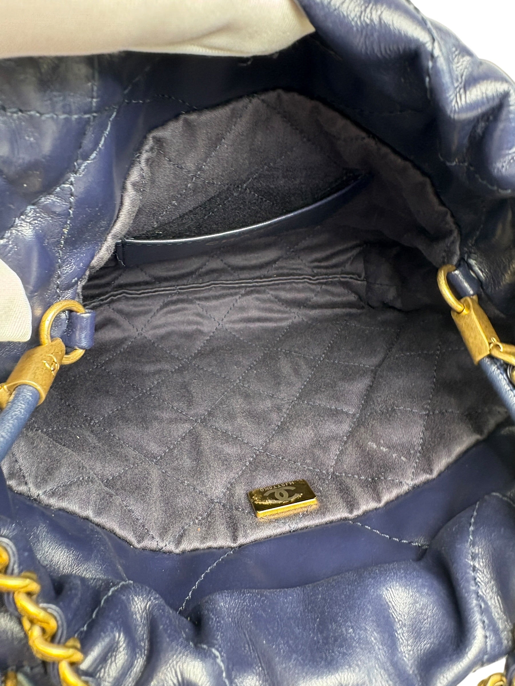 Chanel 22 Navy Mini Bag - Full Set