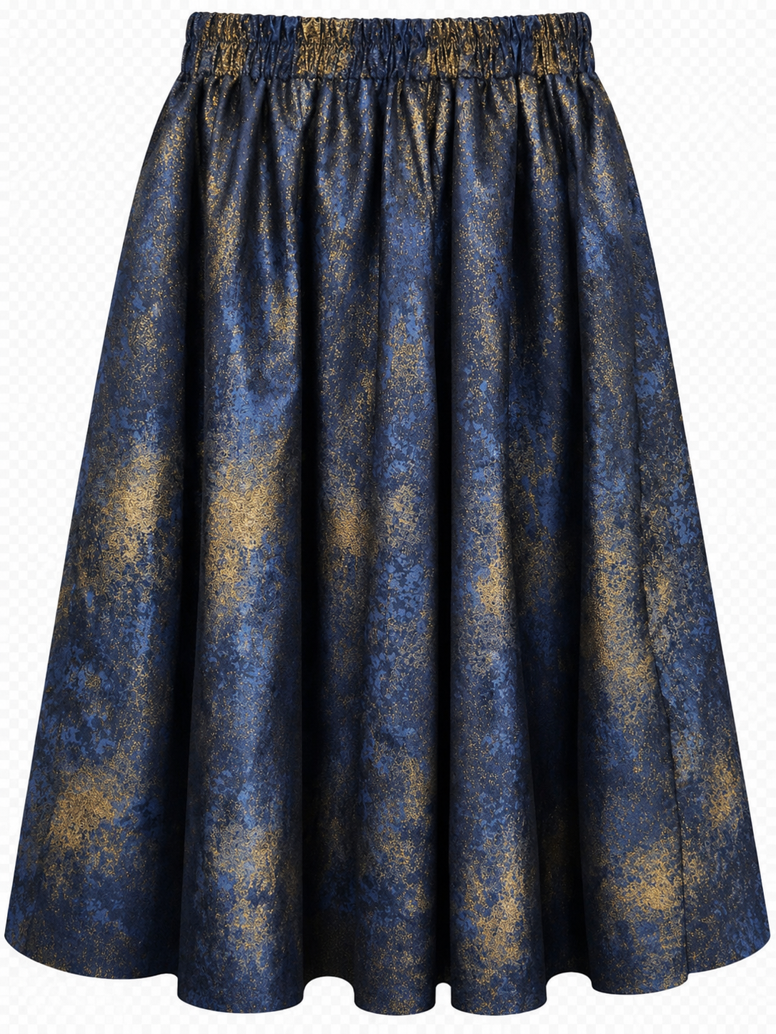 SKIRT ONE OF A KIND NAVY BLUE GOLD JACQUARD MCL13625