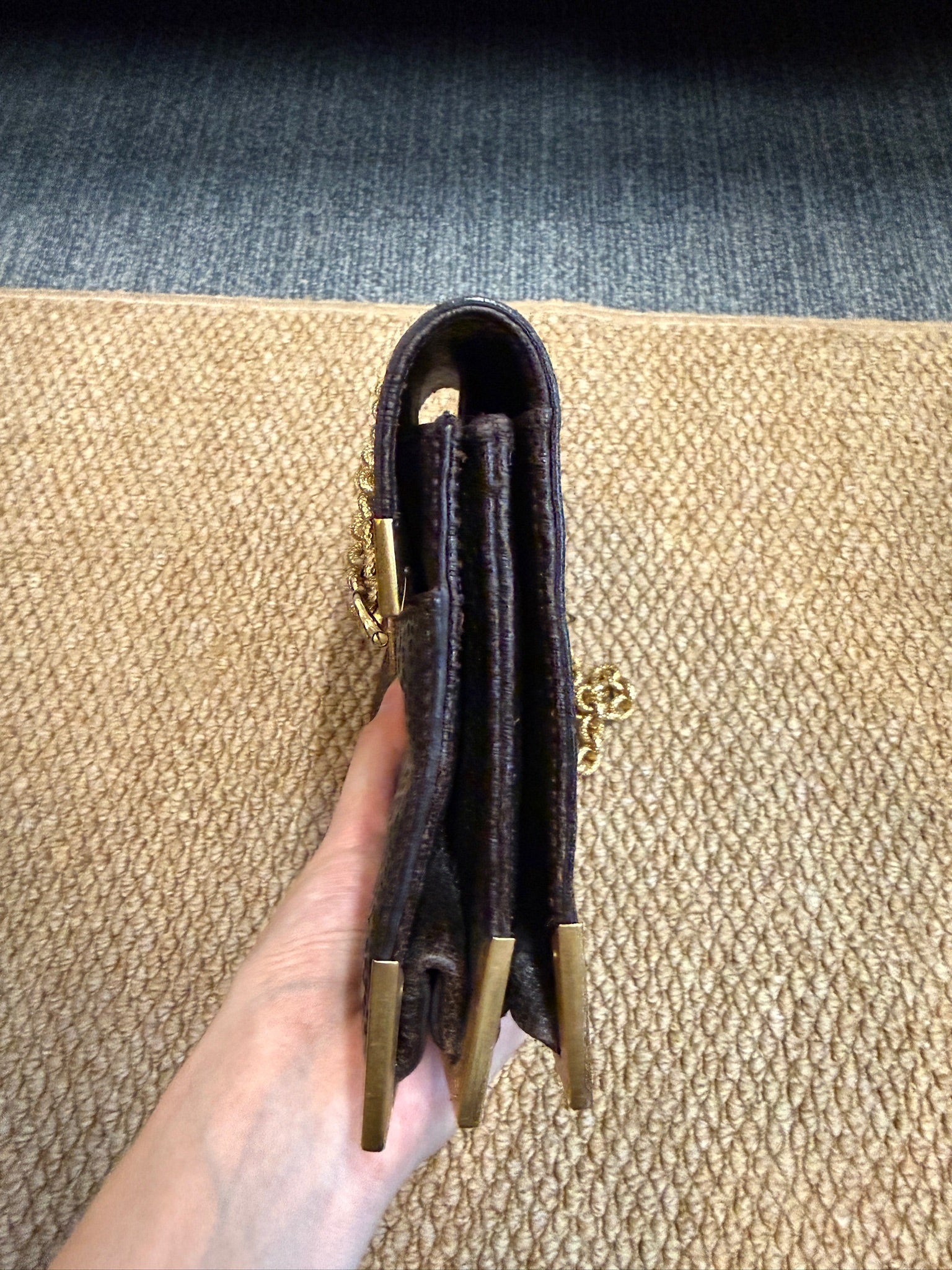 Fendi Peekaboo Mini Handbag with Chain Strap