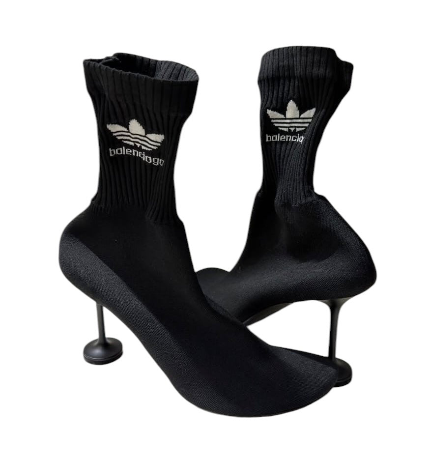 Balenciaga x Addidas Sock 90 Booties Black Sz 39 SYCYA144
