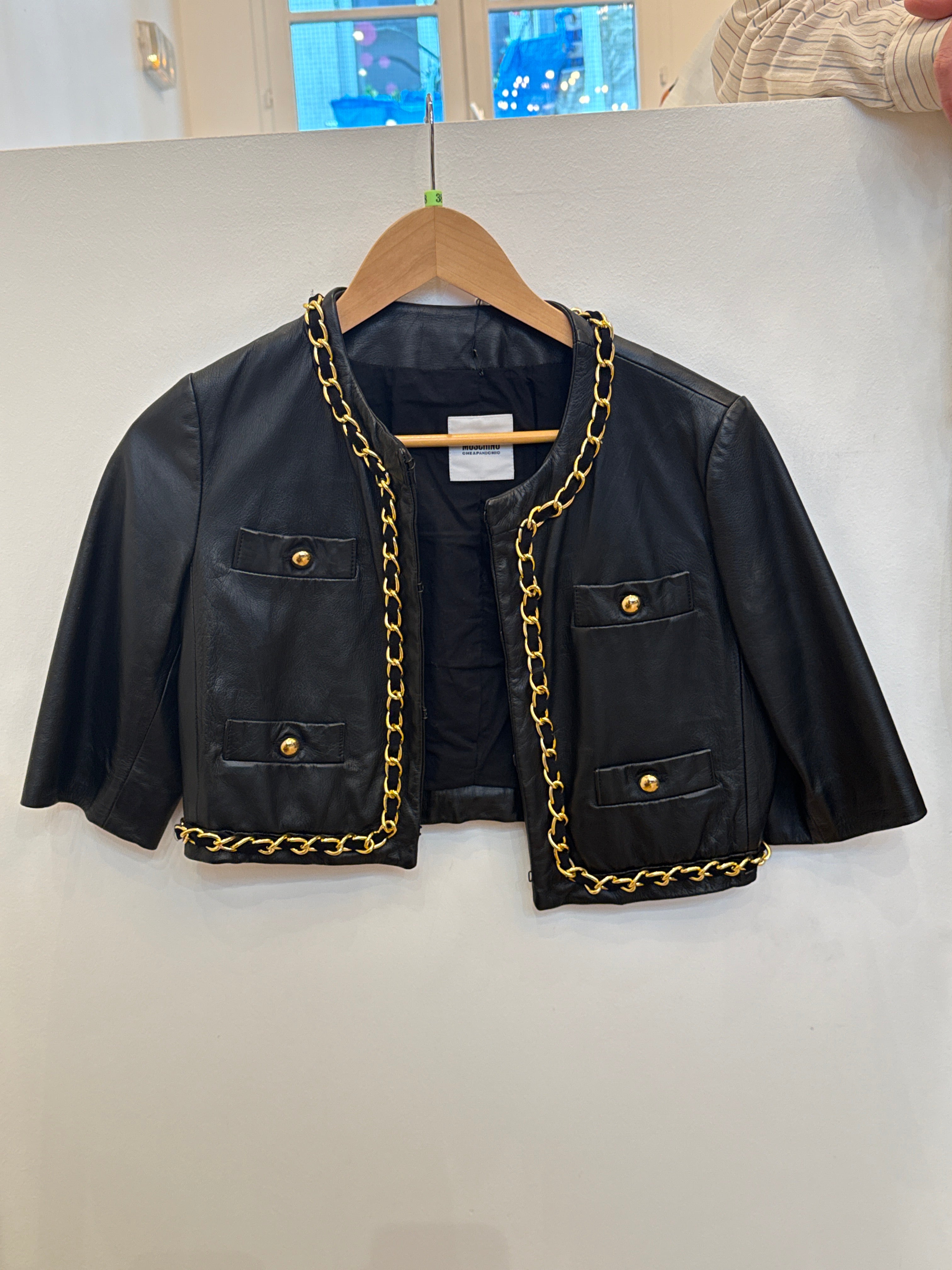 Moschino Short leather jacket AGC3631