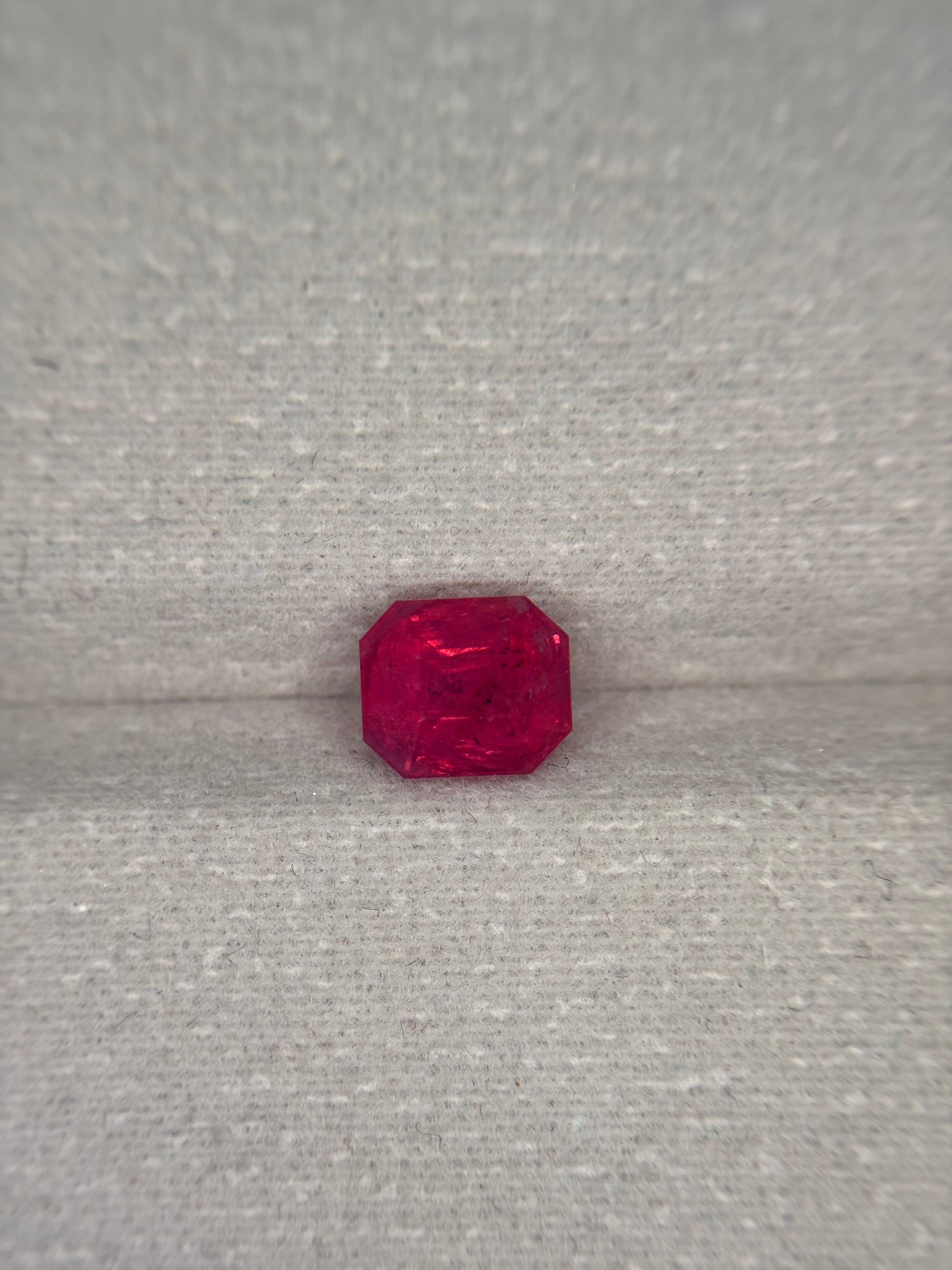 1.56ct Mahenge Vivd Pinkish Red Spinel THAIC0542
