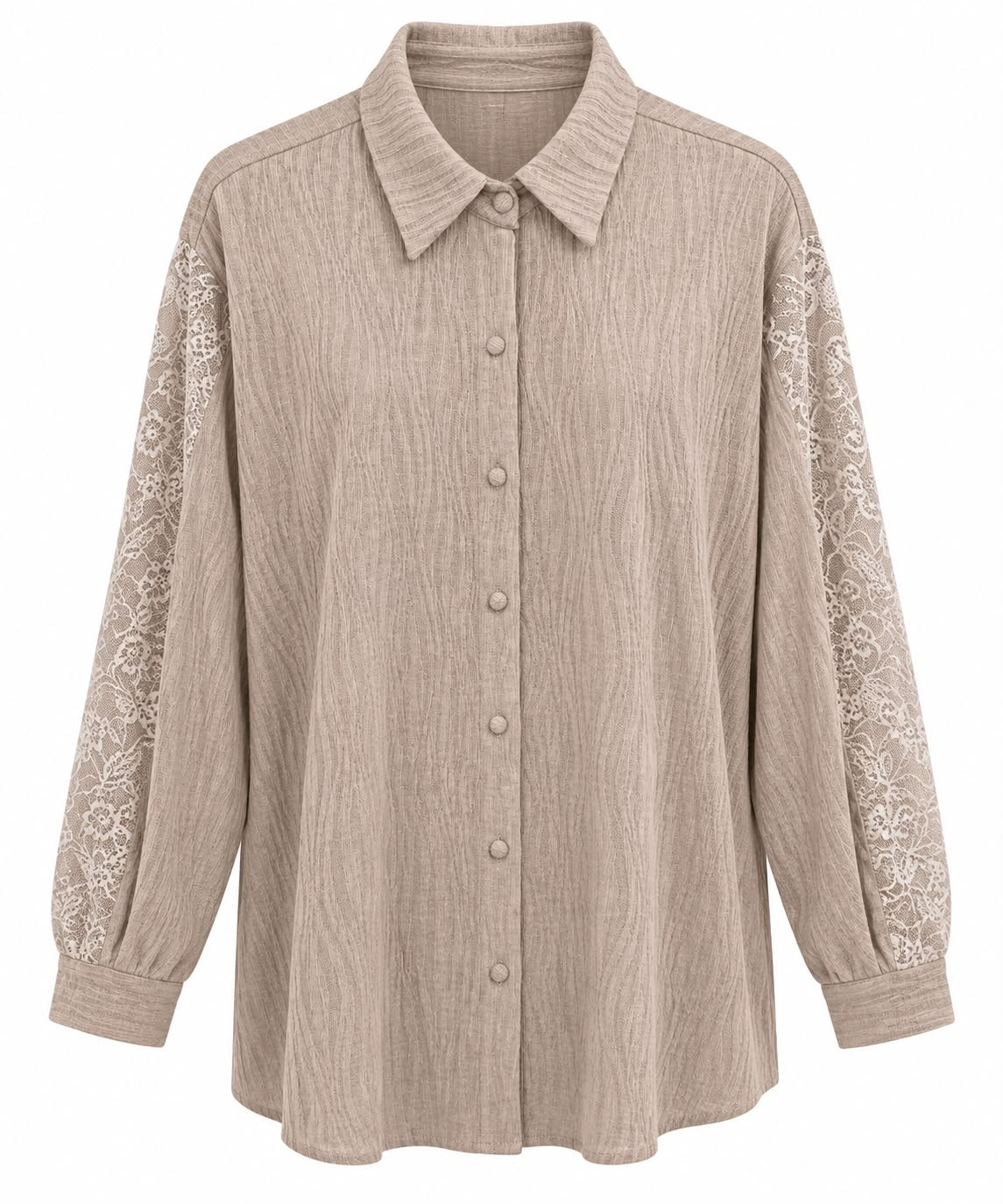 SHIRT AZALEA BEIGE ZEBRA KNIT LACE MCL13550
