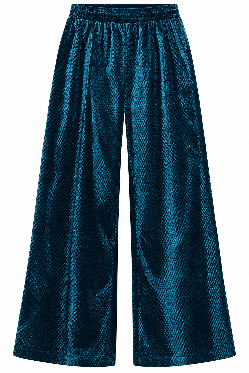TROUSER TEXTURED VELVET EMERALD GREEN MCL13571
