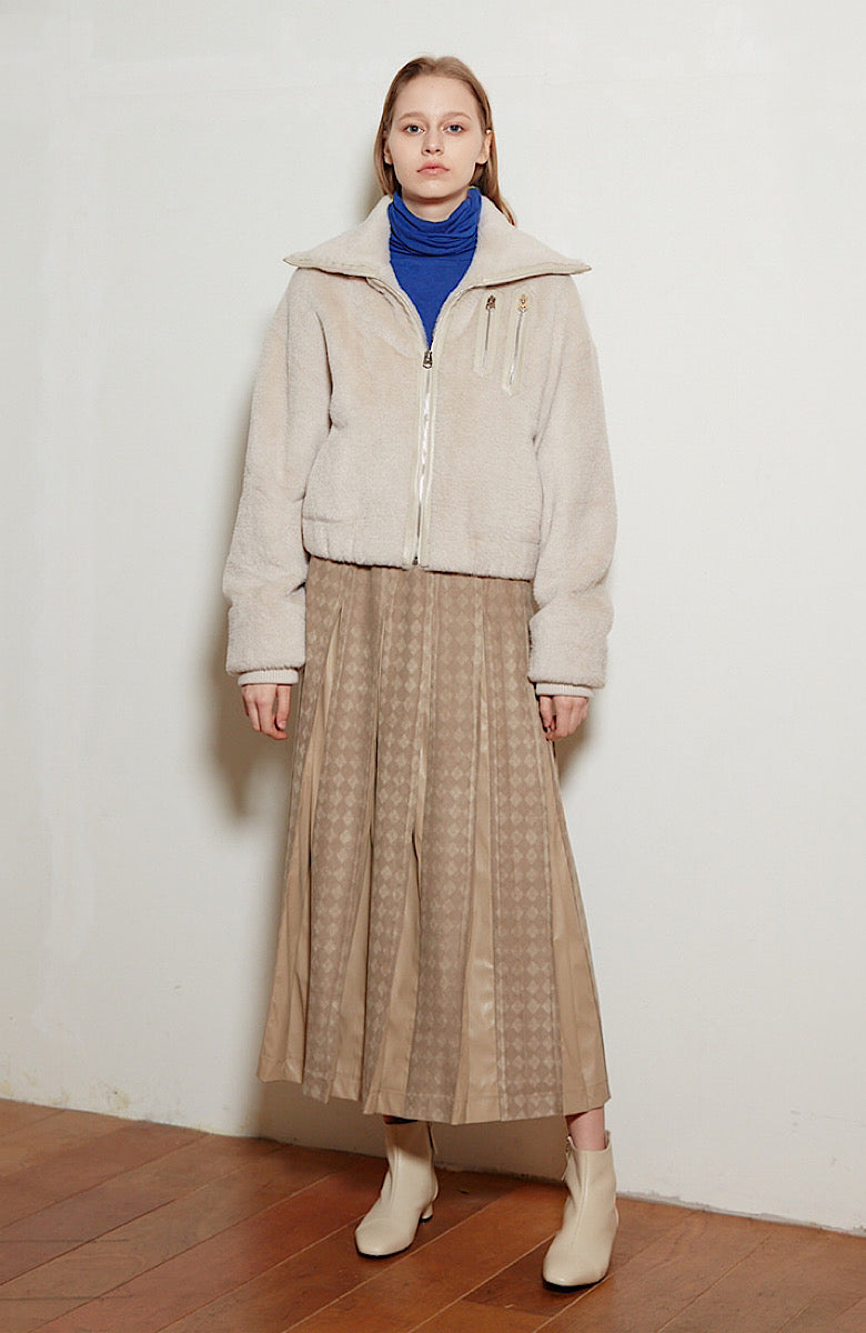 PLEATED MAXI SKIRT