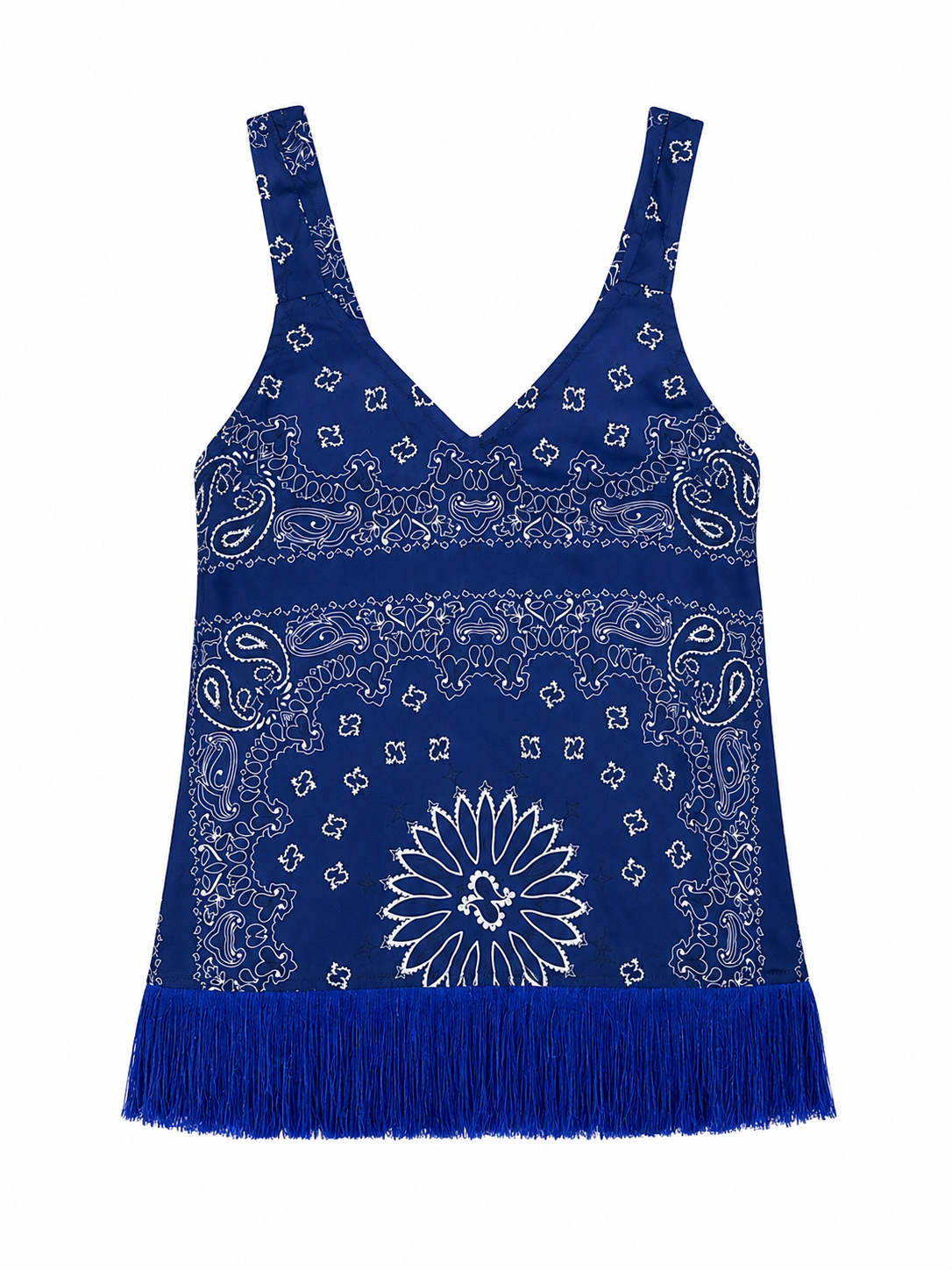 TOP FRINGES BANDANA BLUE MCL13096