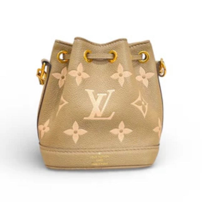 Louis Vuitton Nano Noé Bi-colour In Empreinte Leather
