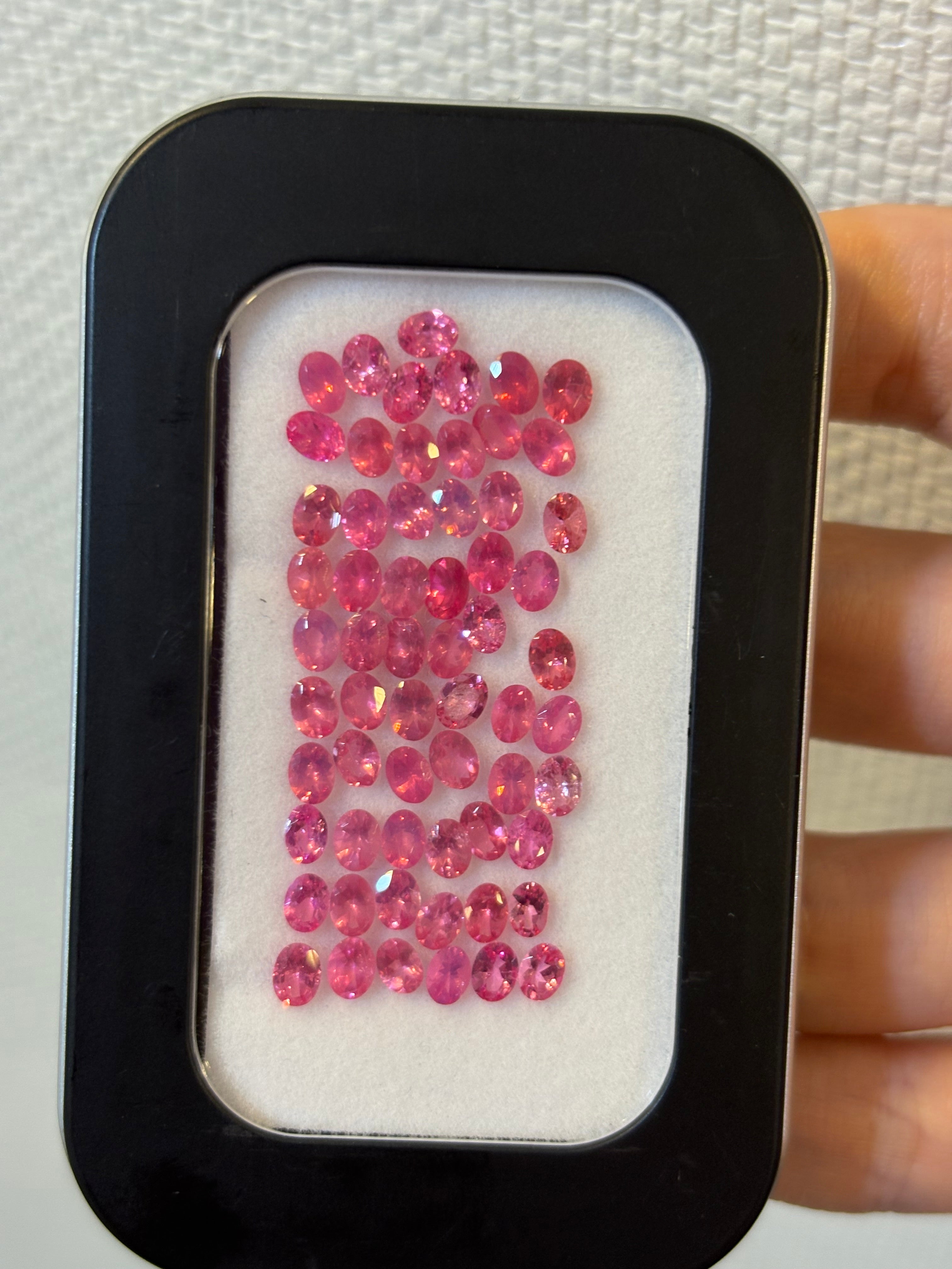 10.70ct Mahenge Hot Pink Spinel Set 61pcs (price per 10 stones) DXBCS5773