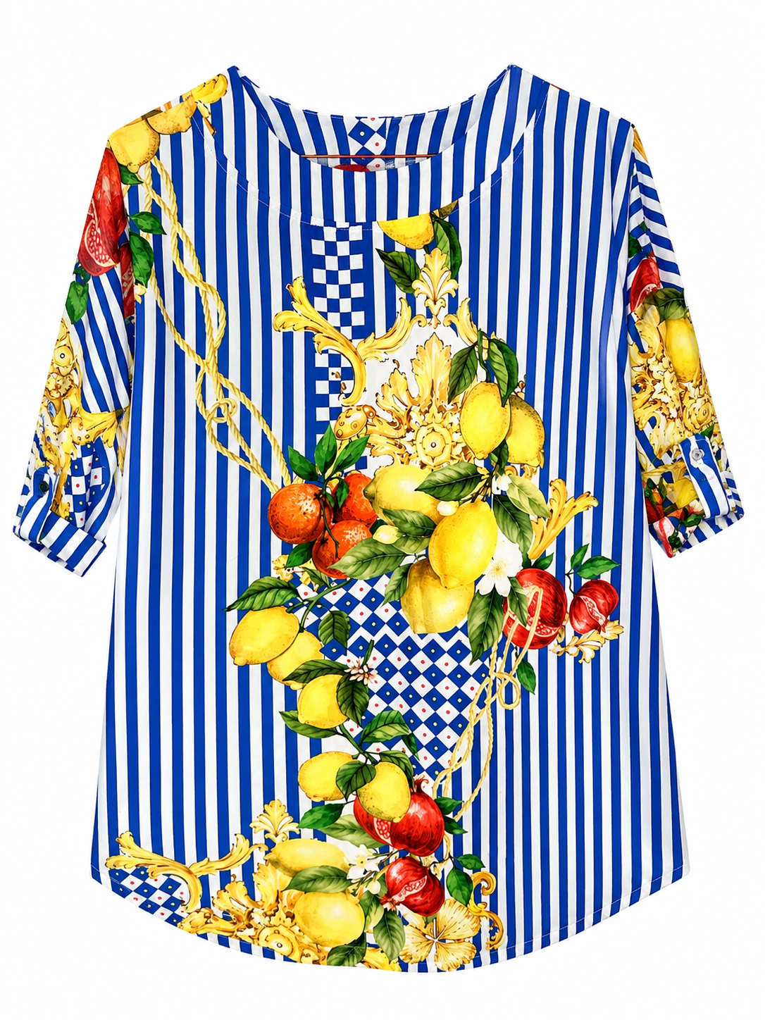 TEE SHIRT CASTI STRIPES LEMON BLUE MCL11763