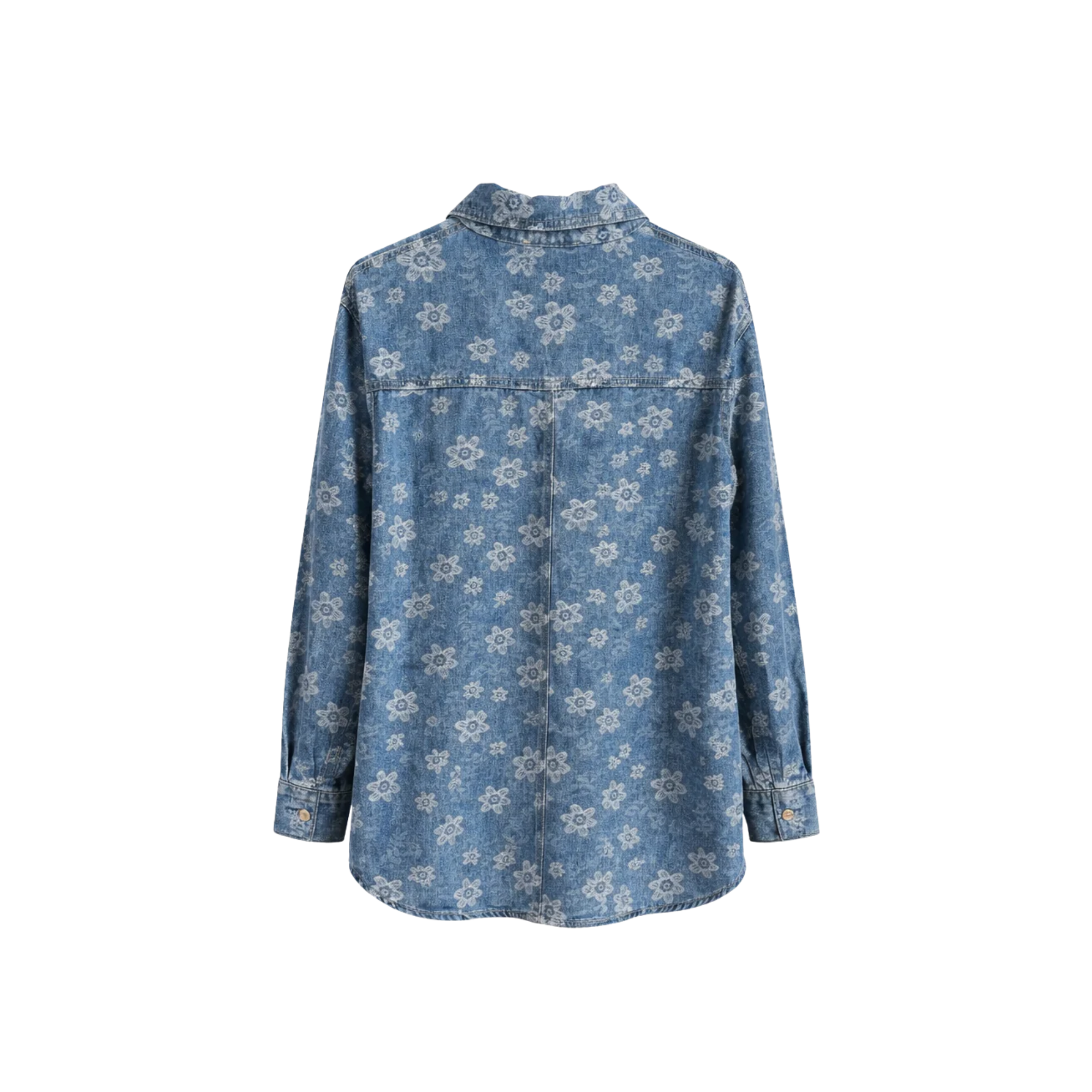 FLORAL DENIM SHIRT (فستان)"ANNIA"