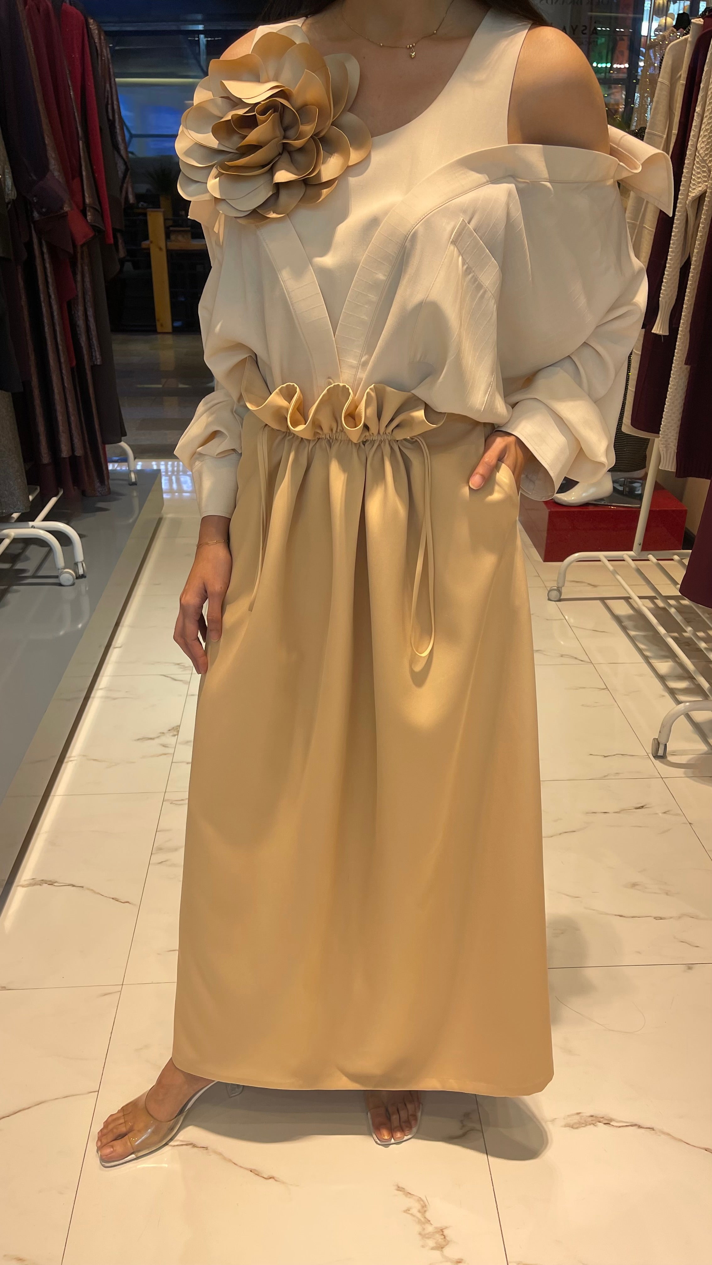 HIGH WAIST SKIRT (التنورة) “JINA” (CREPE COLLECTION)