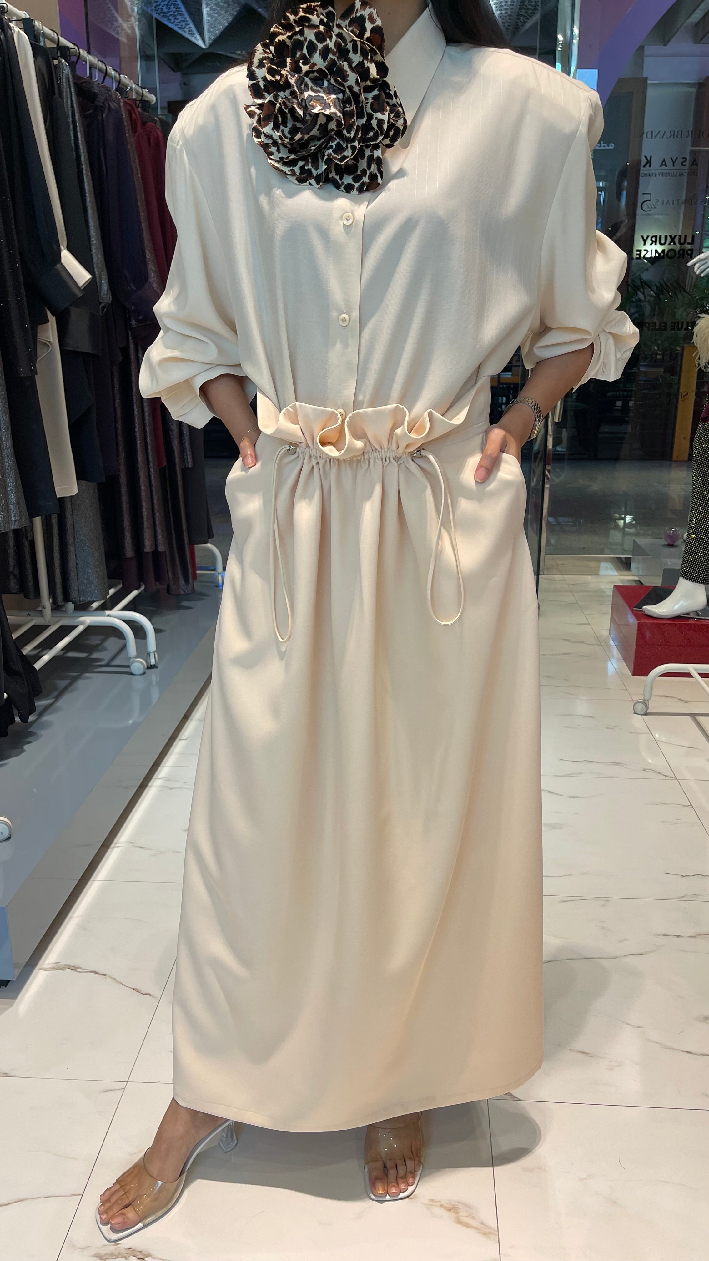 HIGH WAIST SKIRT (التنورة) “JINA” (CREPE COLLECTION)