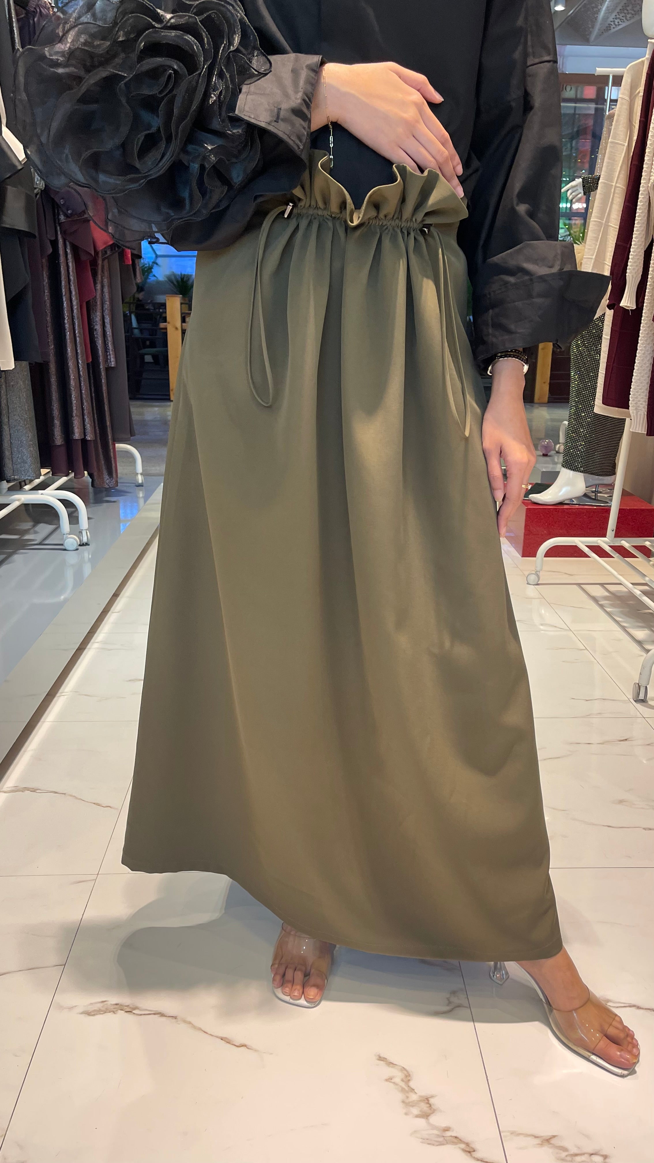 HIGH WAIST SKIRT (التنورة) “JINA” (CREPE COLLECTION)