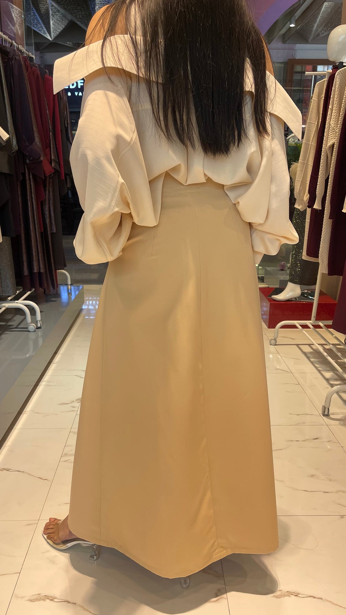HIGH WAIST SKIRT (التنورة) “JINA” (CREPE COLLECTION)