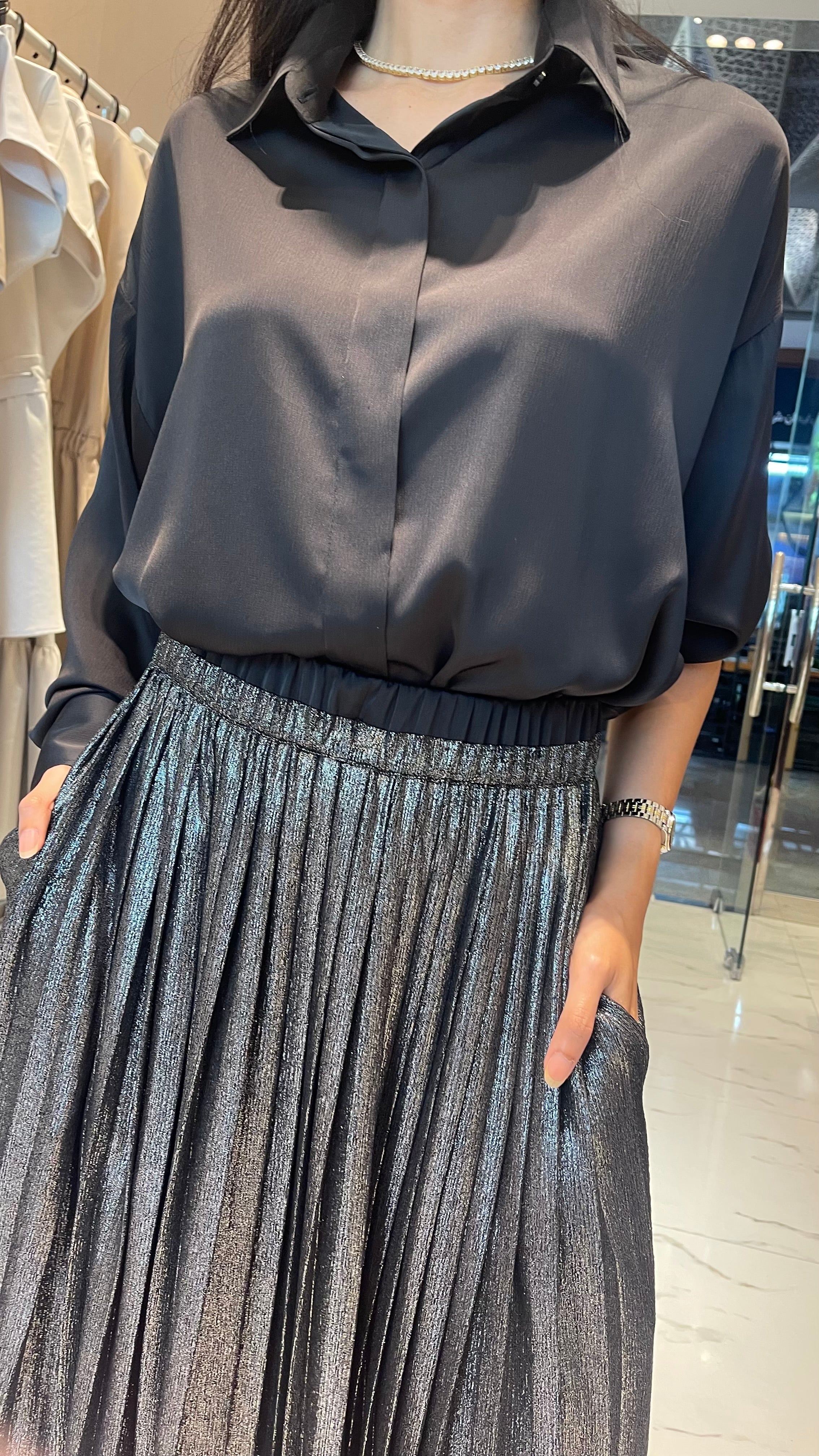 PLEATED MAXI SKIRT (التنورة) “OLA”