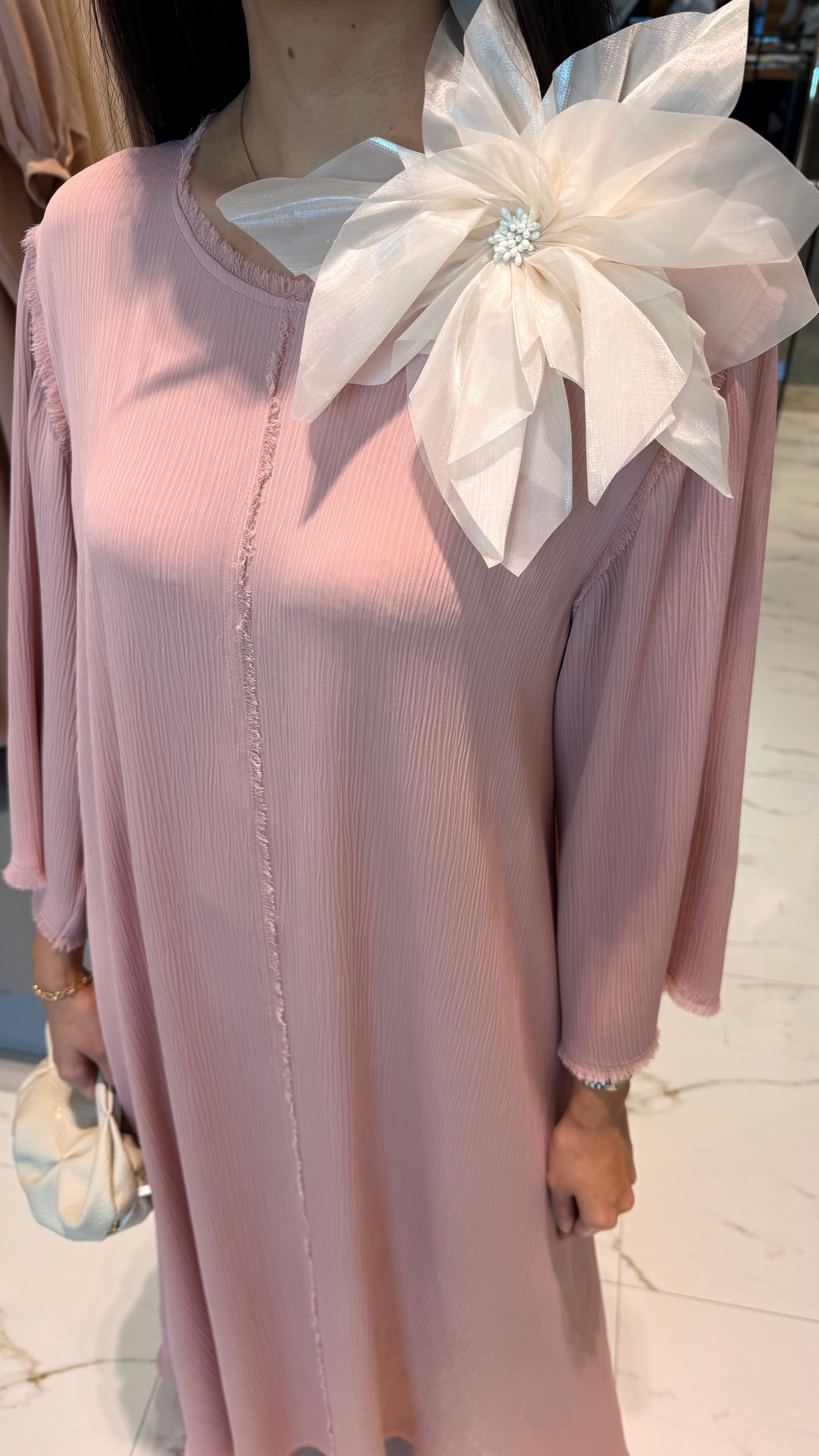 ROUND NECK A-LINE DRESS "KATYA”