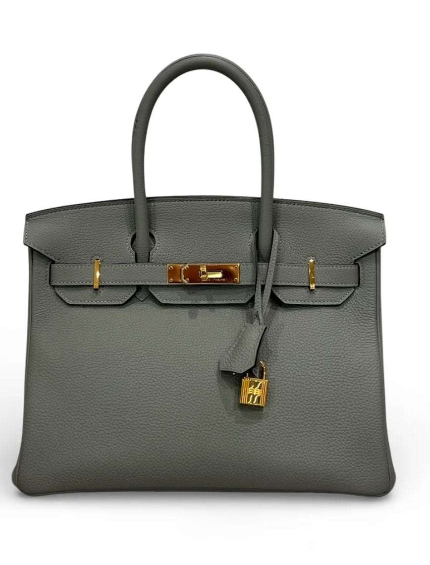 Hermes Birkin 30 in Dark Grey Togo with GHW - Full Set