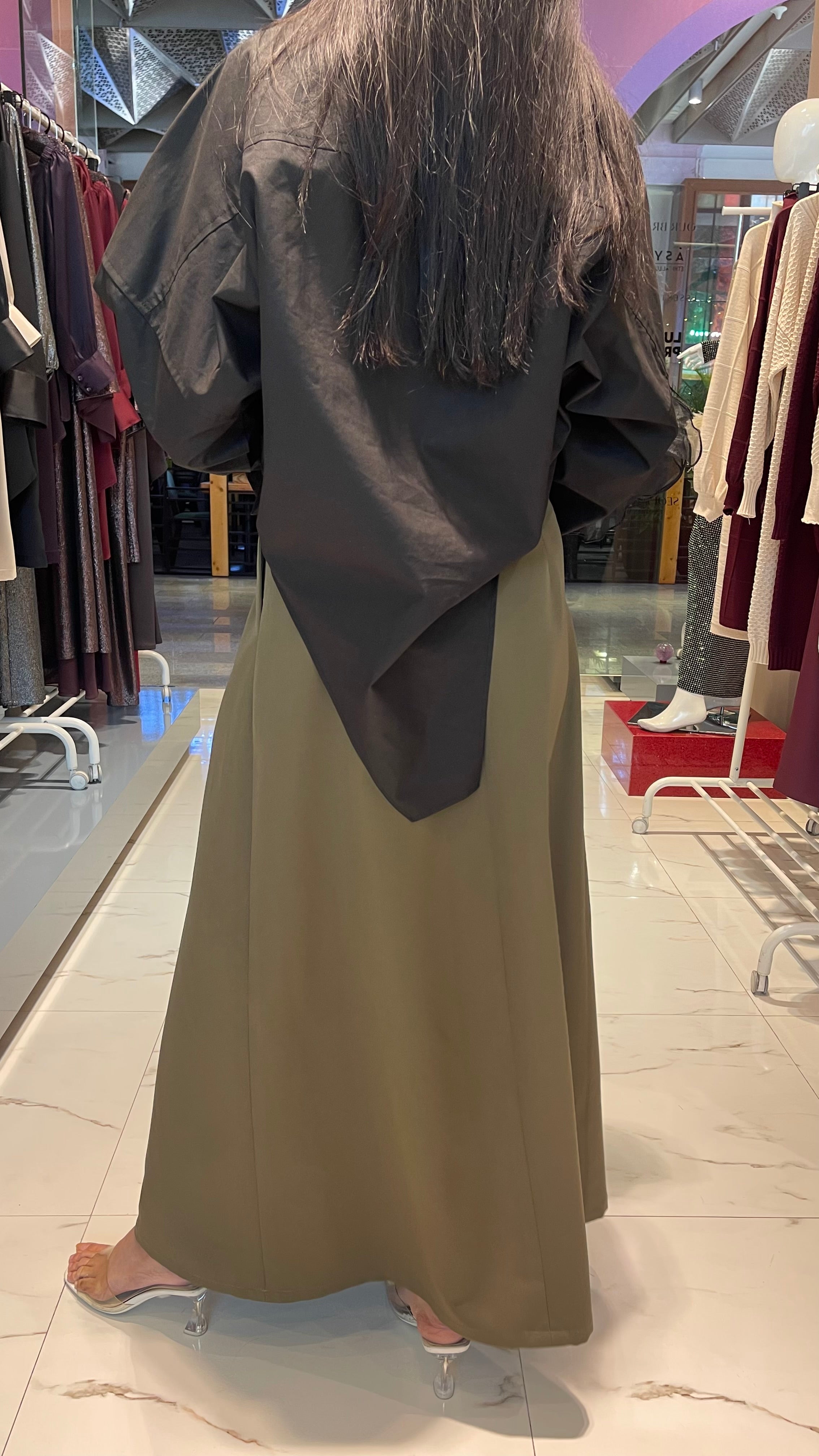 HIGH WAIST SKIRT (التنورة) “JINA” (CREPE COLLECTION)