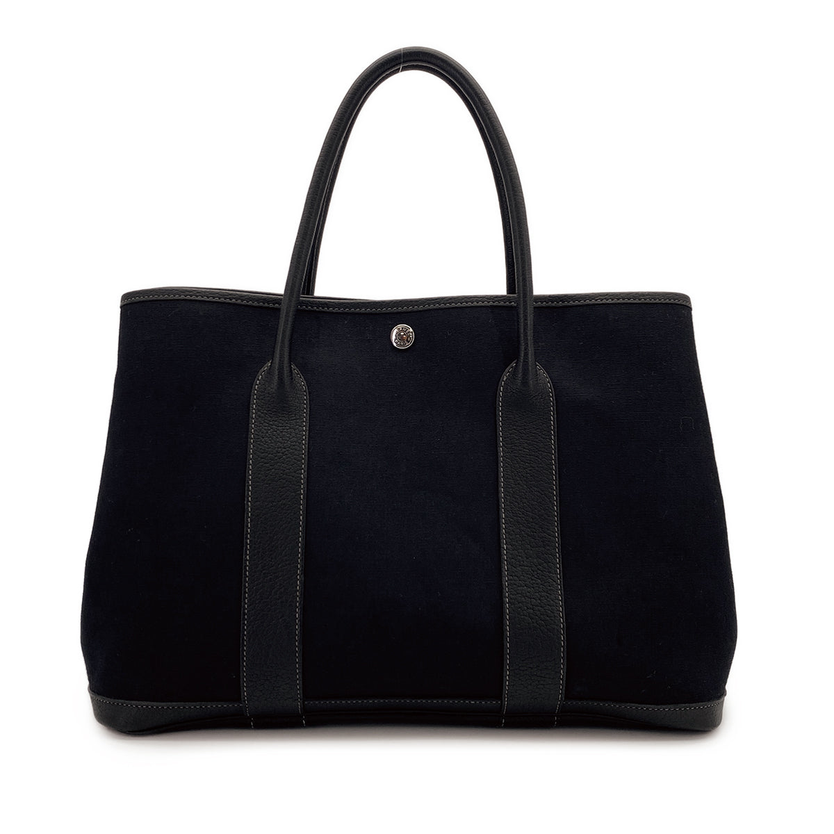 HERMES GARDEN PARTY PM BLACK TOILE OFFICIER NEGONDA HAND BAG 2005 SQUARE I 90310828 - PURPOSE