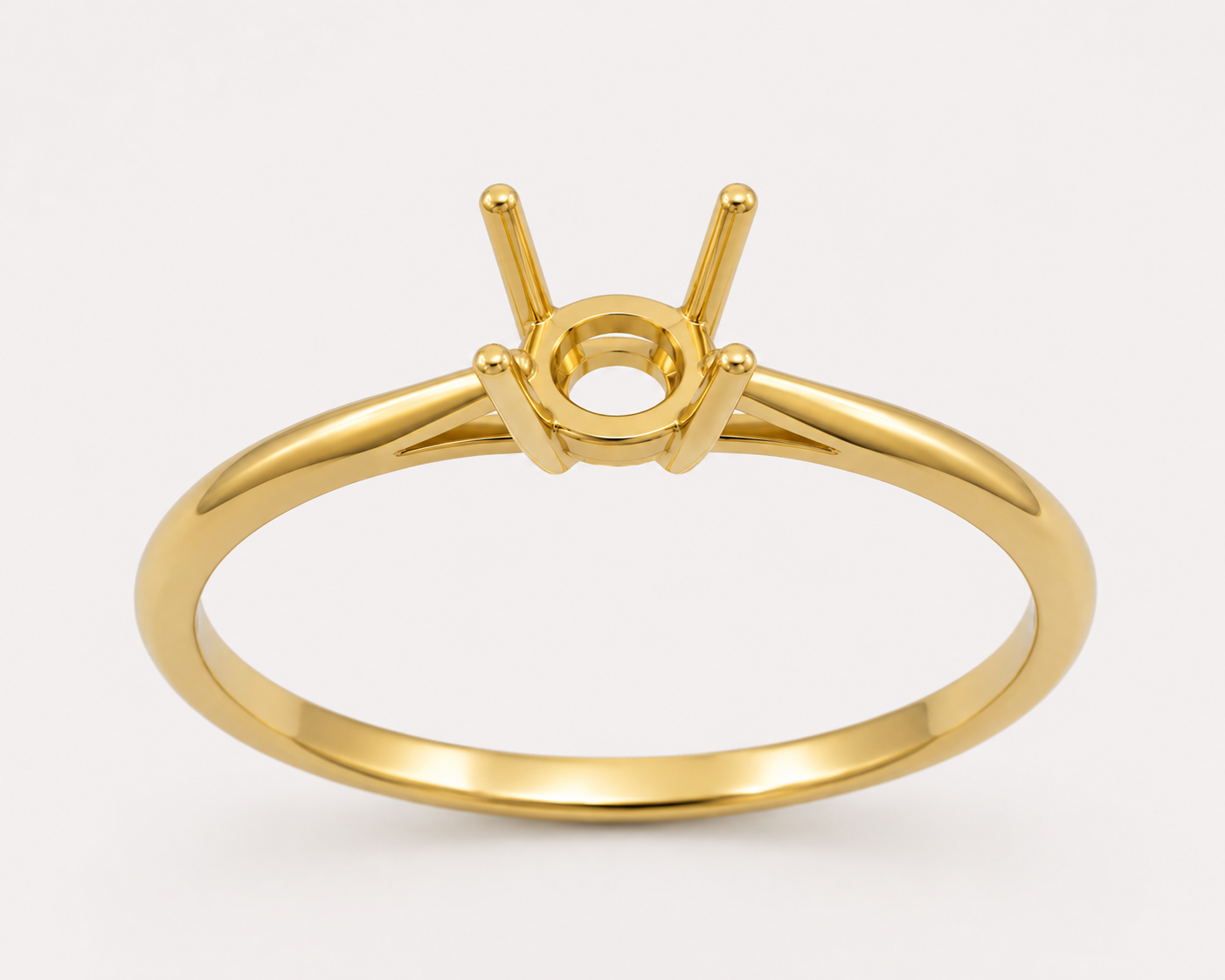 GOLD PRONG RING - 2-3CT GEMSTONE