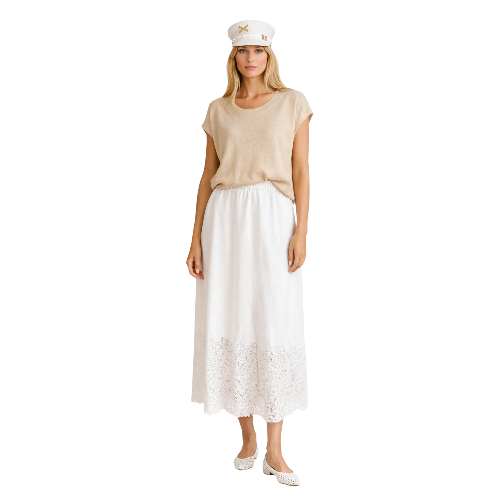 GONNA KRYSTAL MACRAME TRA SKIRT( التنورة)